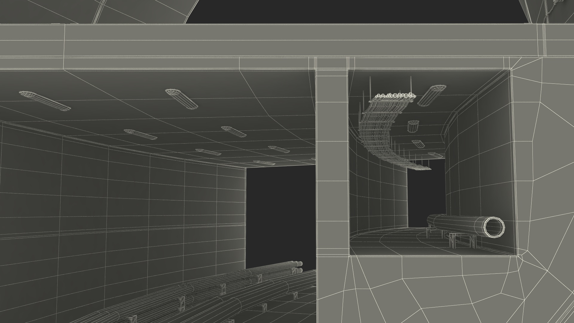 3D Car Tunnel Structure Section Turn model