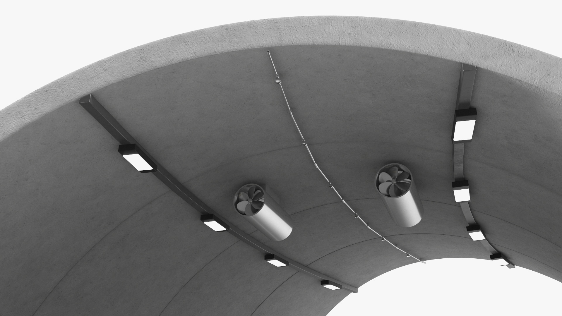 3D Car Tunnel Structure Section Turn model