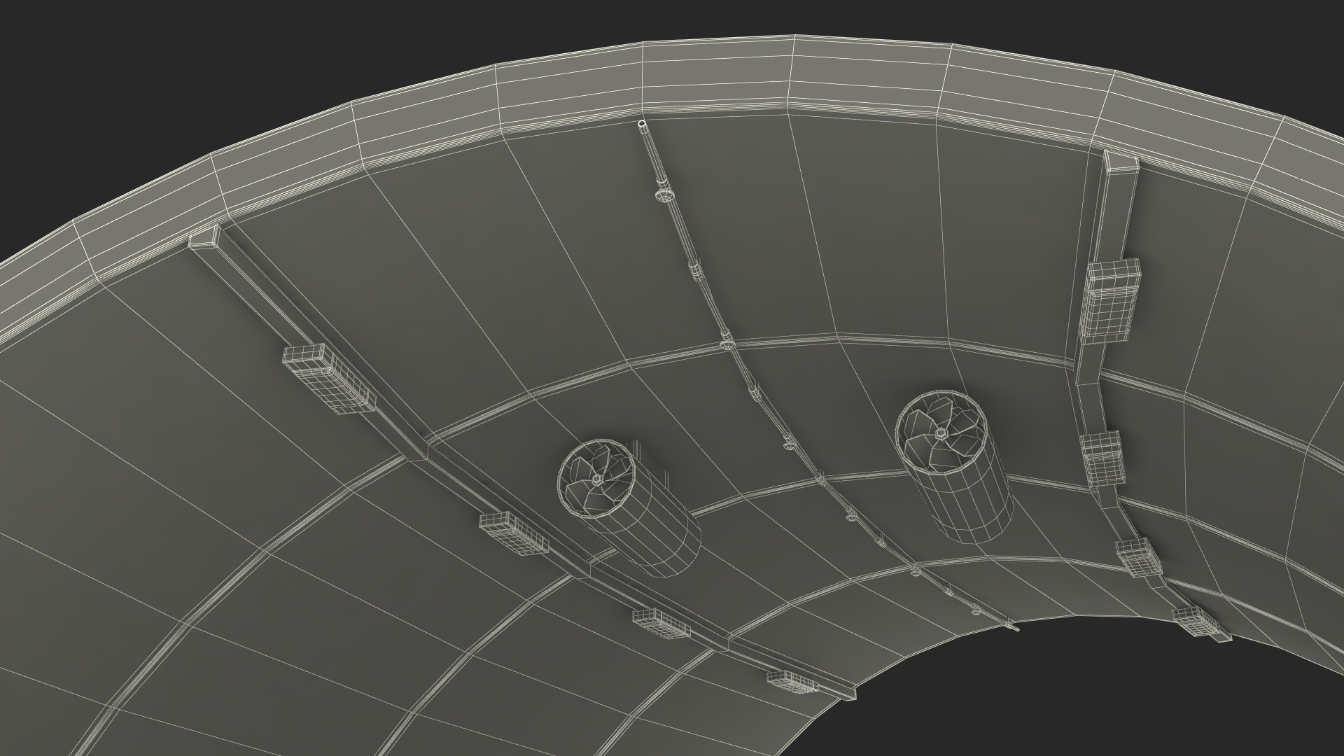 3D Car Tunnel Structure Section Turn model