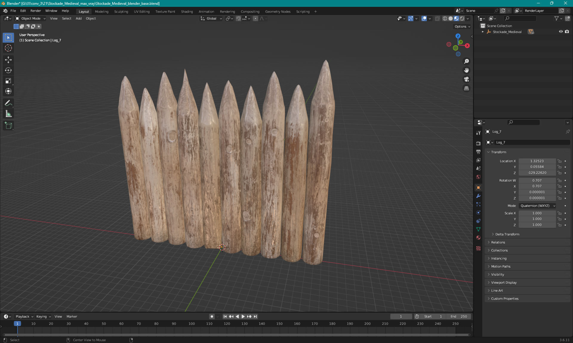 Stockade Medieval 3D