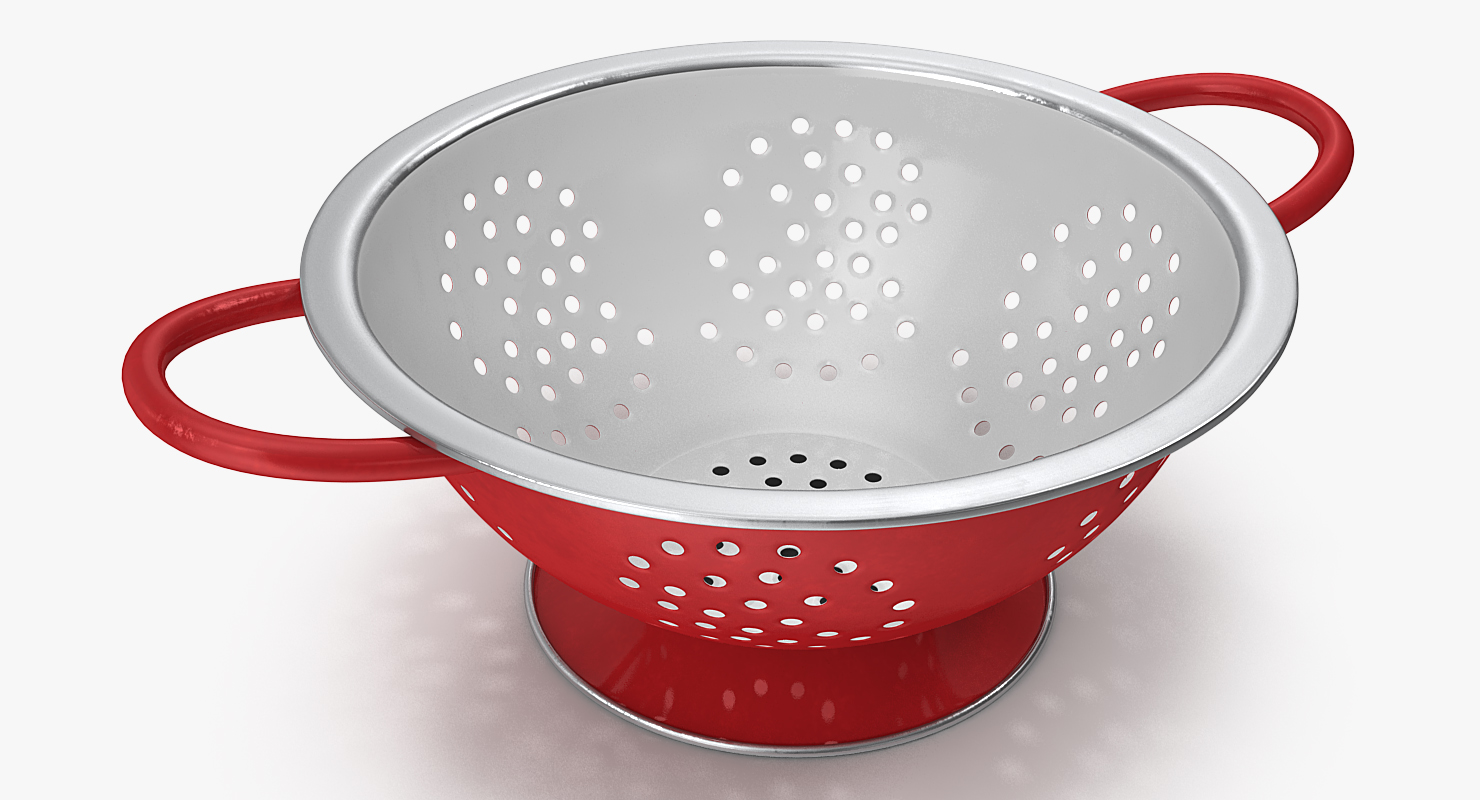 3D model Vintage Red Colander