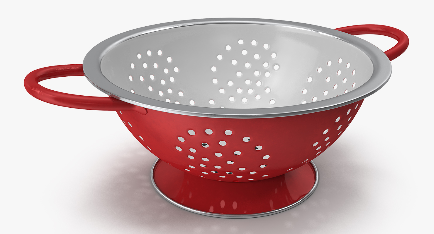 3D model Vintage Red Colander