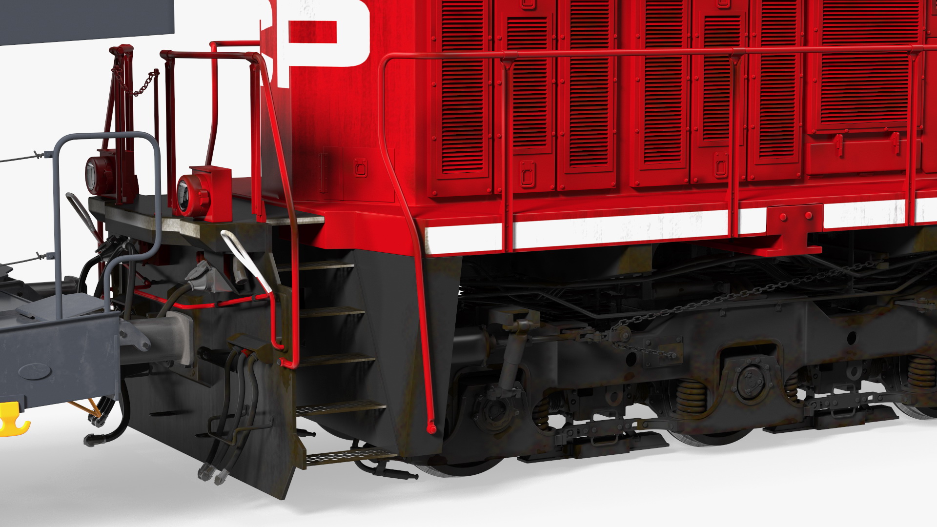 Locomotive Canadian Pacific with Autorack Car Transporter 3D