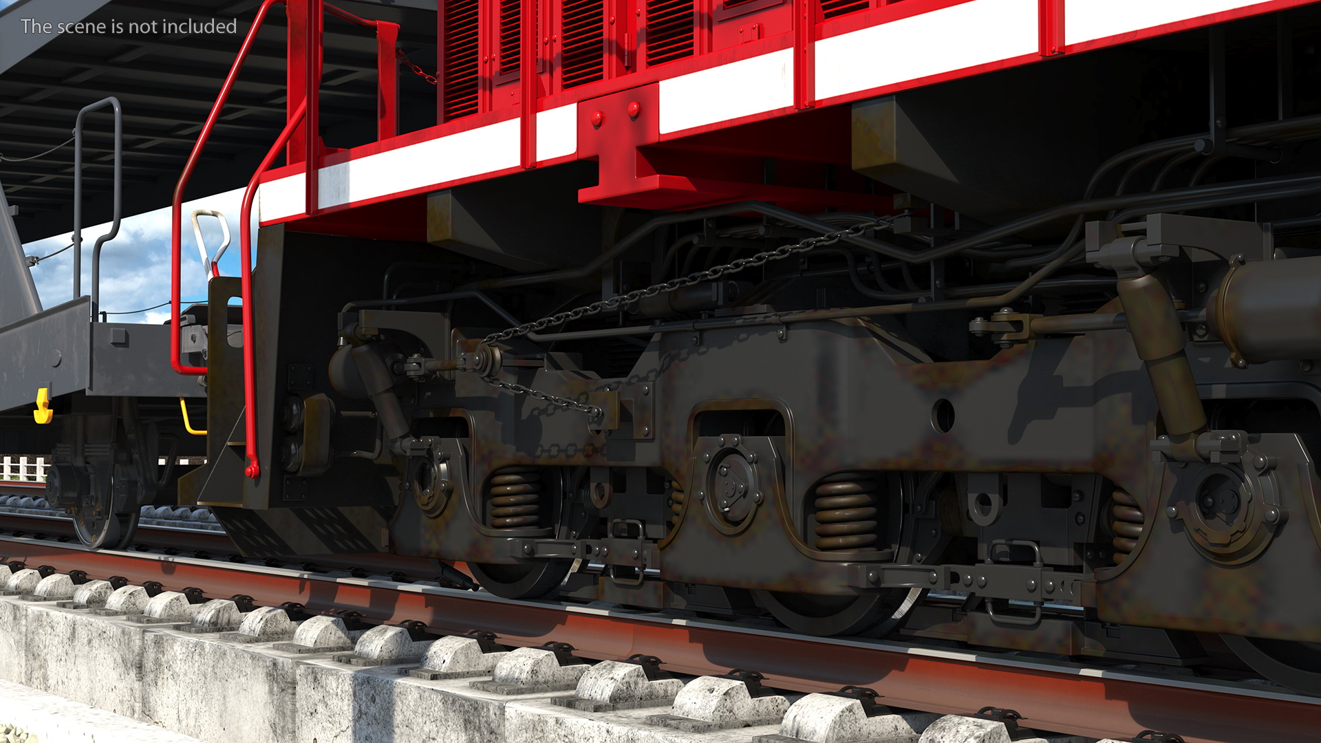 Locomotive Canadian Pacific with Autorack Car Transporter 3D
