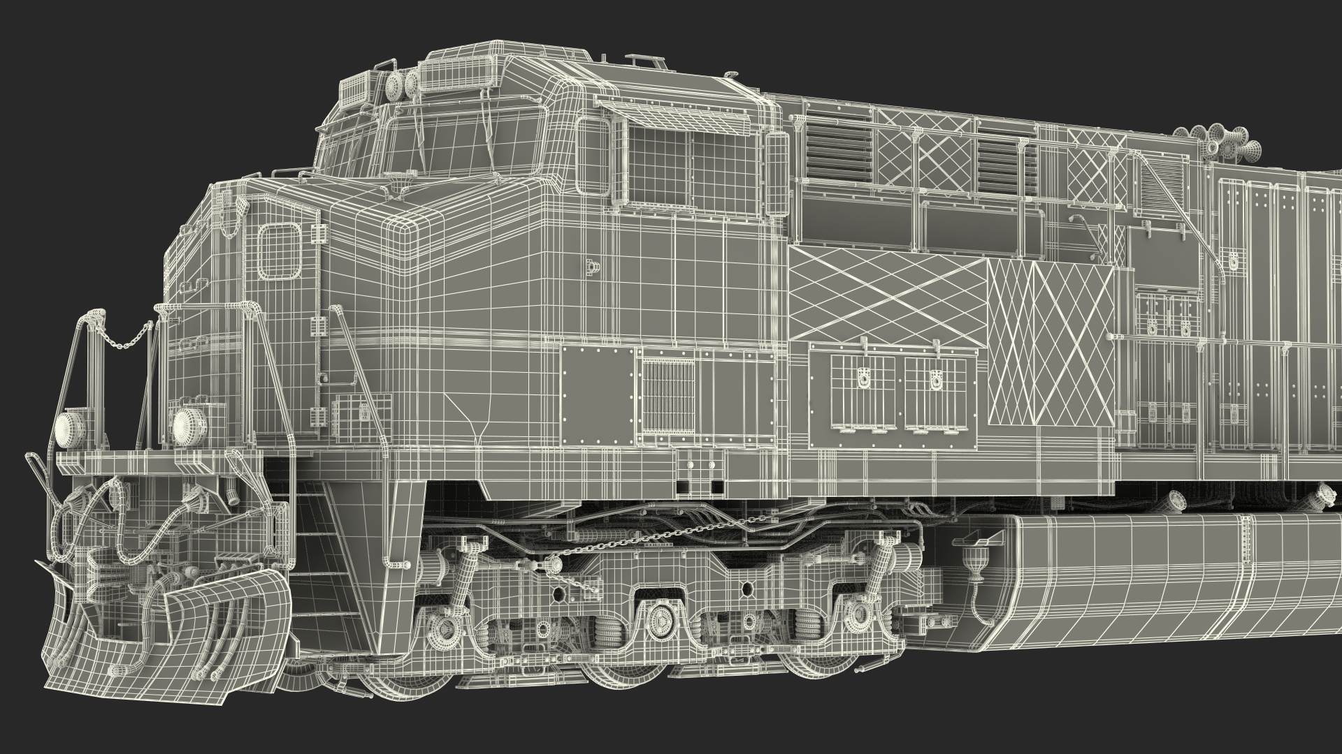 Locomotive Canadian Pacific with Autorack Car Transporter 3D