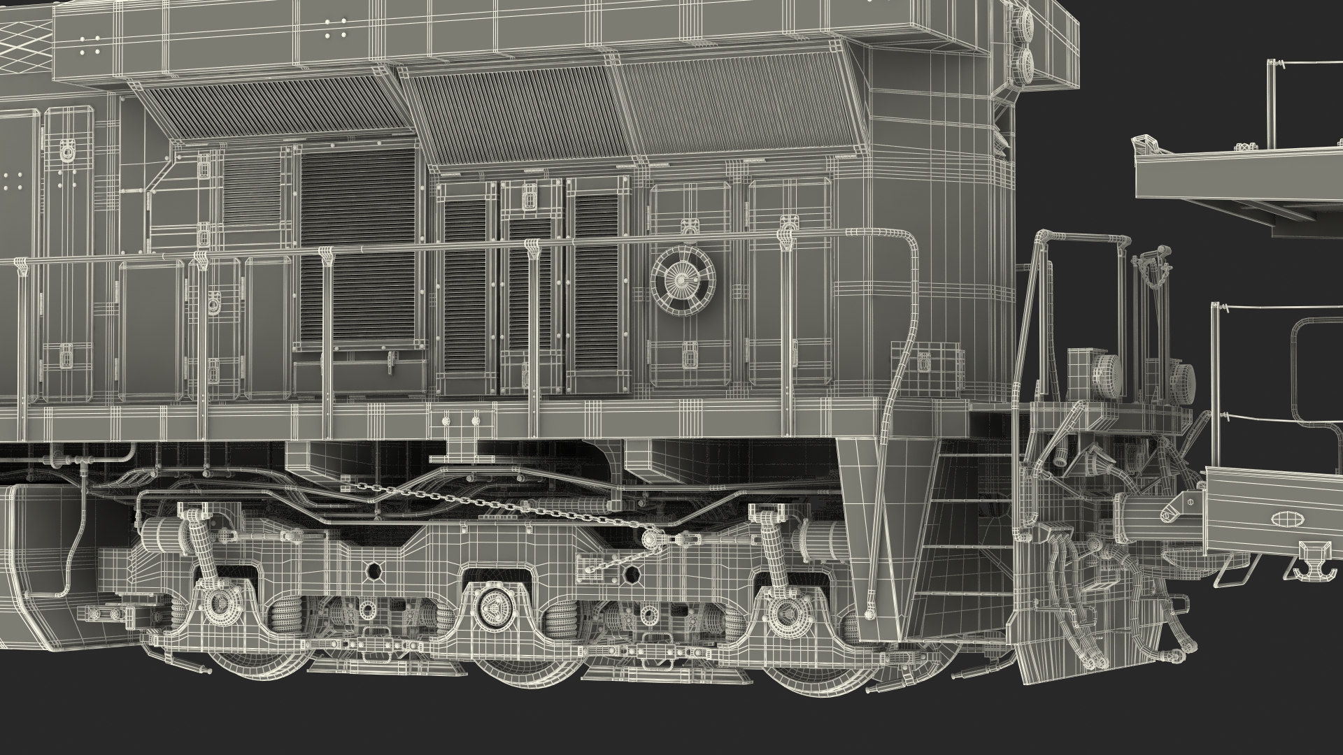 Locomotive Canadian Pacific with Autorack Car Transporter 3D