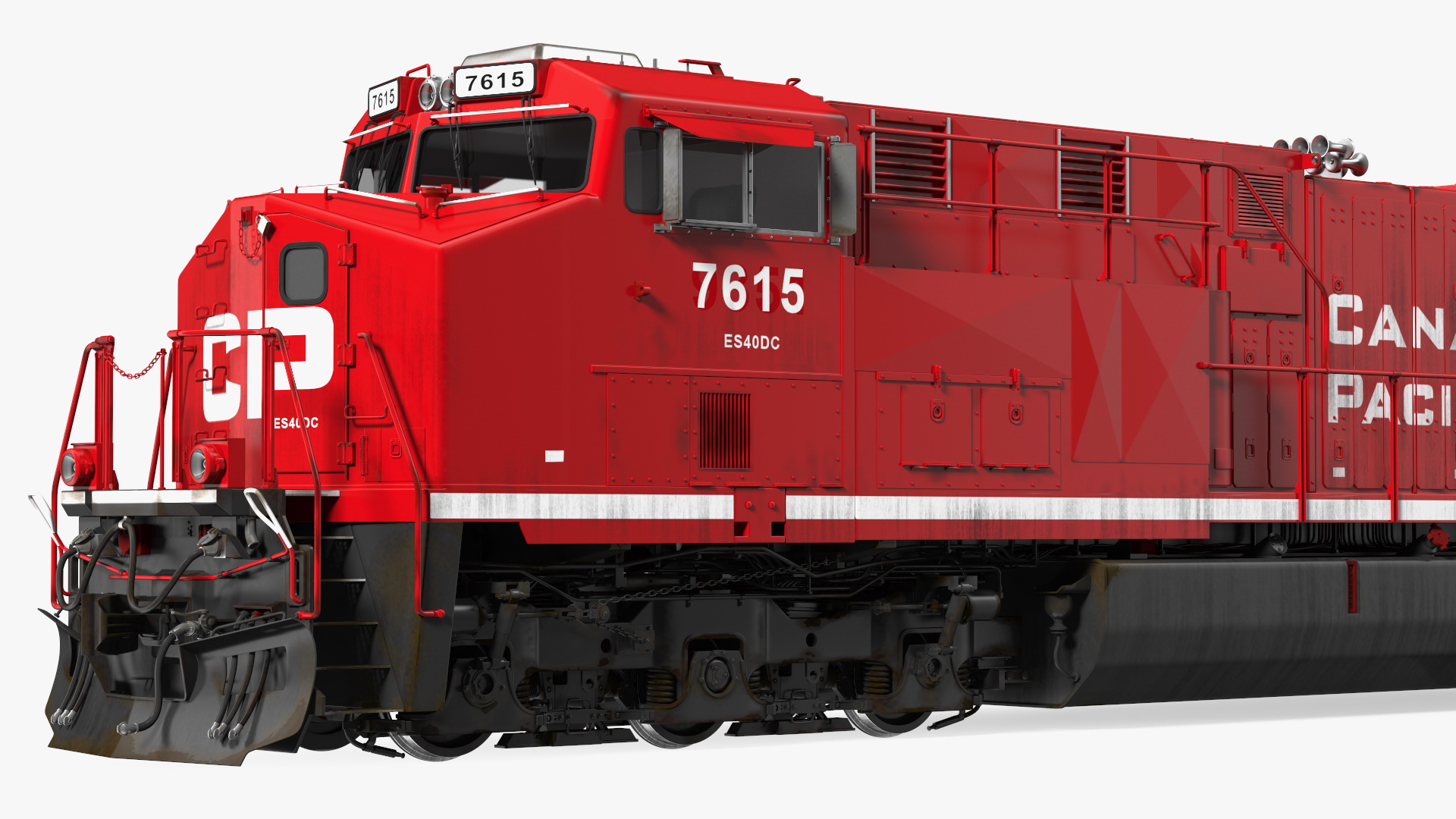 Locomotive Canadian Pacific with Autorack Car Transporter 3D