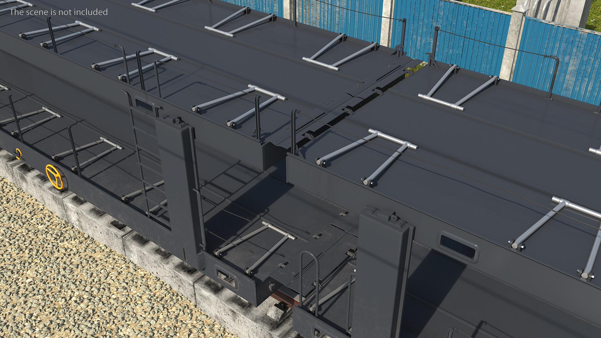 Locomotive Canadian Pacific with Autorack Car Transporter 3D