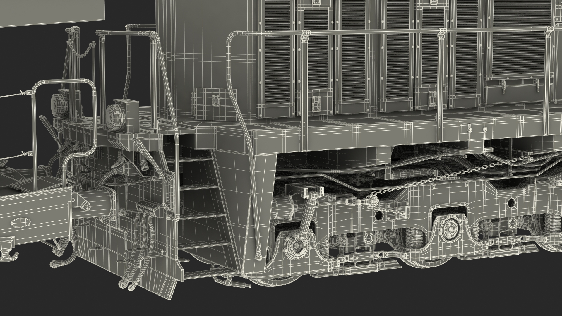 Locomotive Canadian Pacific with Autorack Car Transporter 3D
