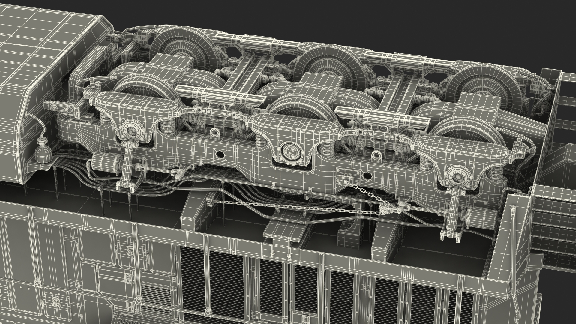 Locomotive Canadian Pacific with Autorack Car Transporter 3D