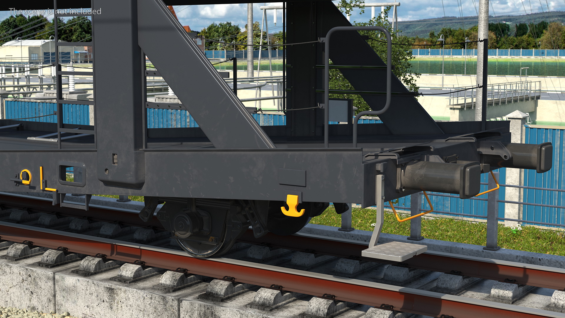Locomotive Canadian Pacific with Autorack Car Transporter 3D