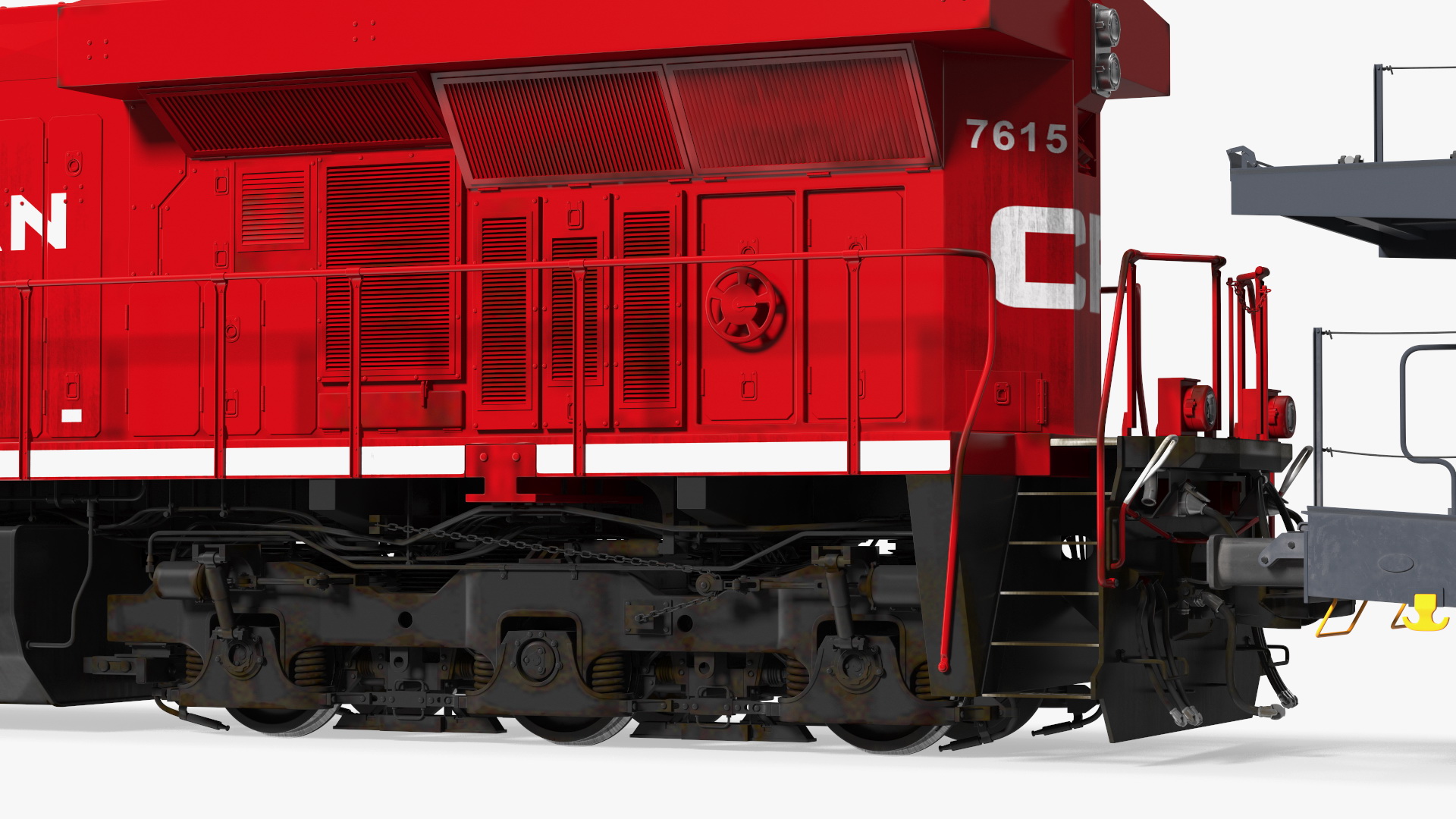 Locomotive Canadian Pacific with Autorack Car Transporter 3D
