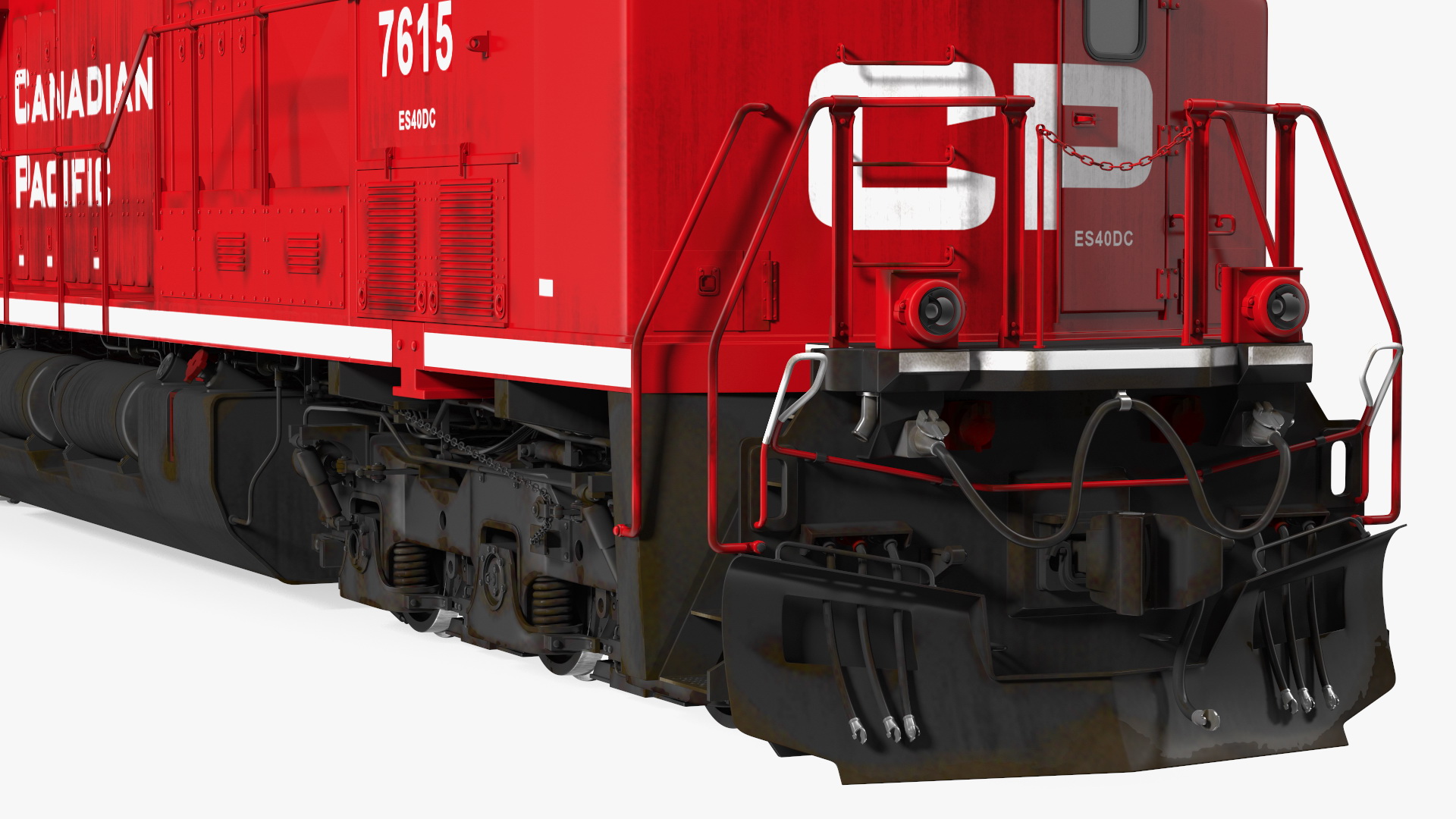 Locomotive Canadian Pacific with Autorack Car Transporter 3D