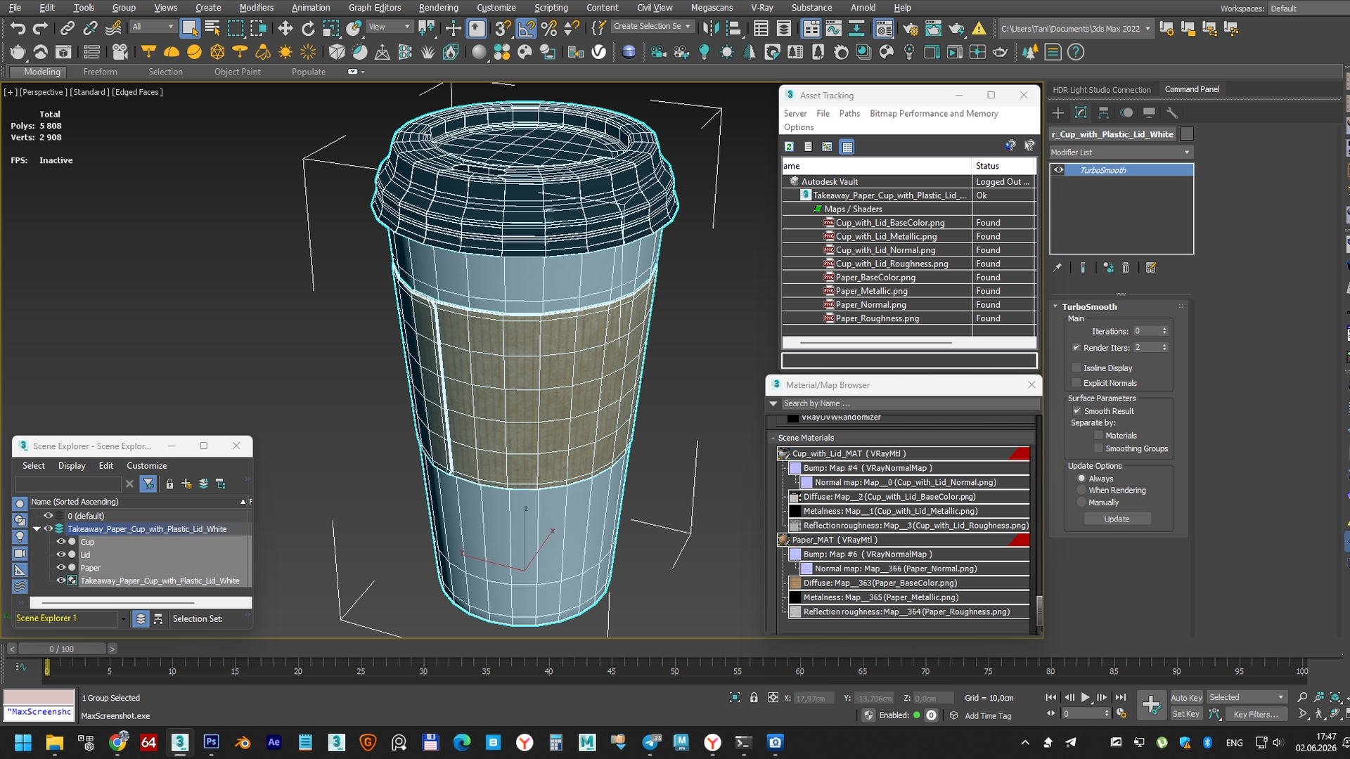 Takeaway Paper Cup with Plastic Lid White - view 9