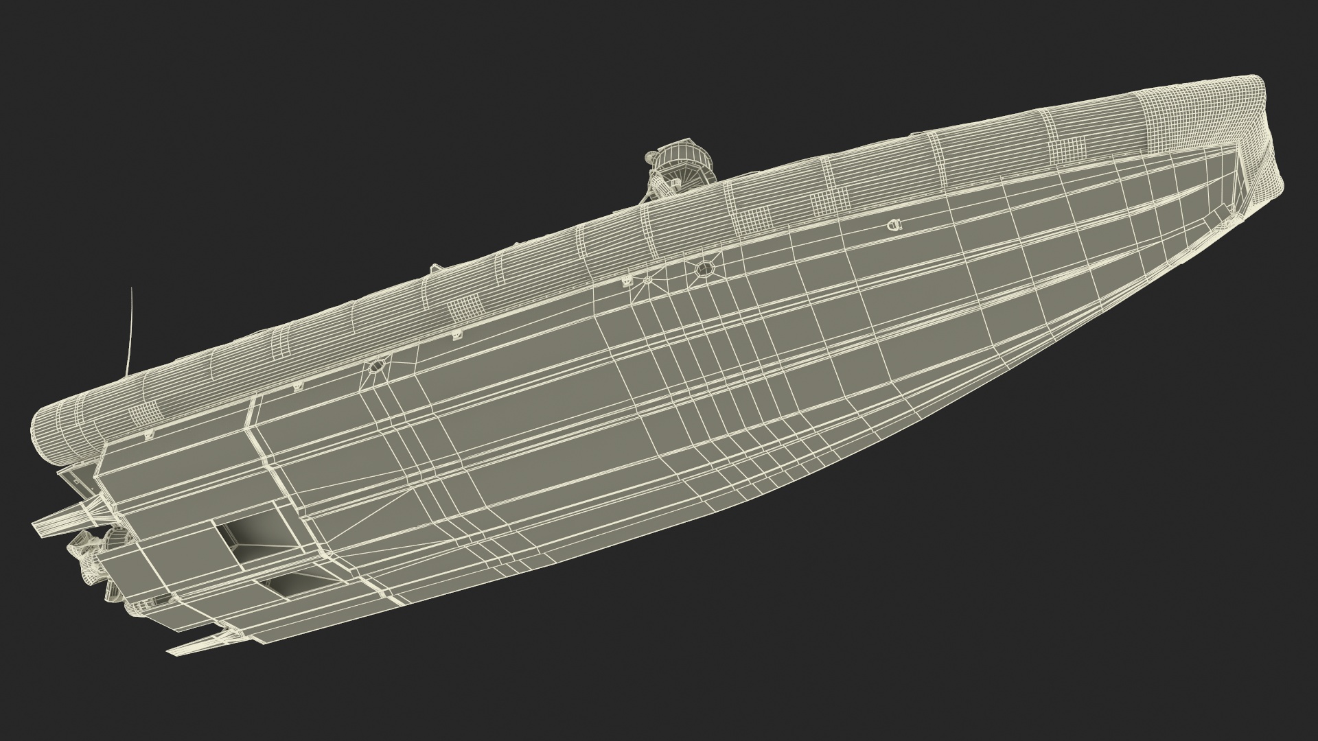 Military Black Inflatable Boat with Machine Gun 3D
