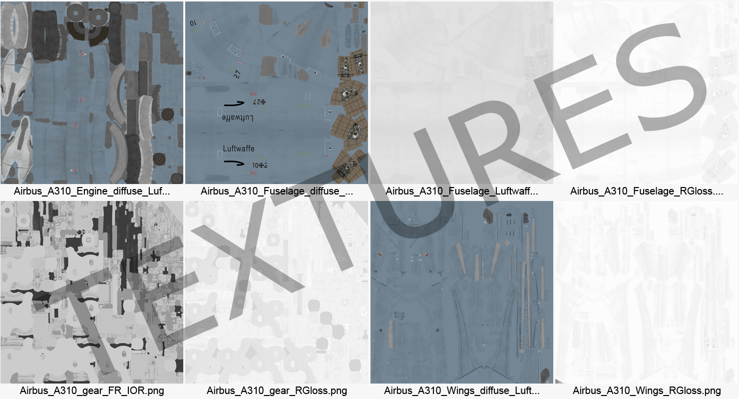 3D Airbus A310 MRTT Multi Role Tanker Transport Luftwaffe Rigged