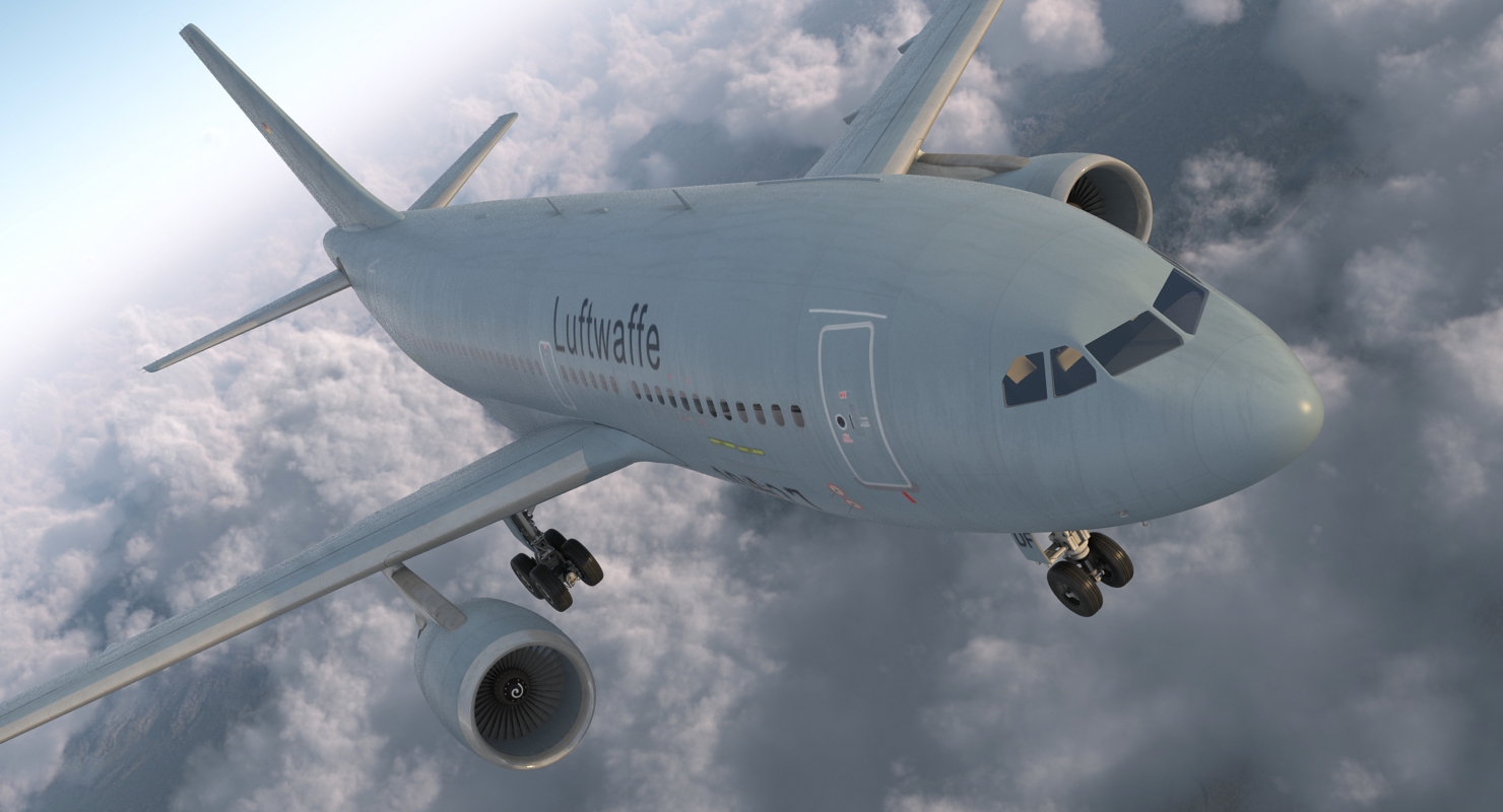 3D Airbus A310 MRTT Multi Role Tanker Transport Luftwaffe Rigged