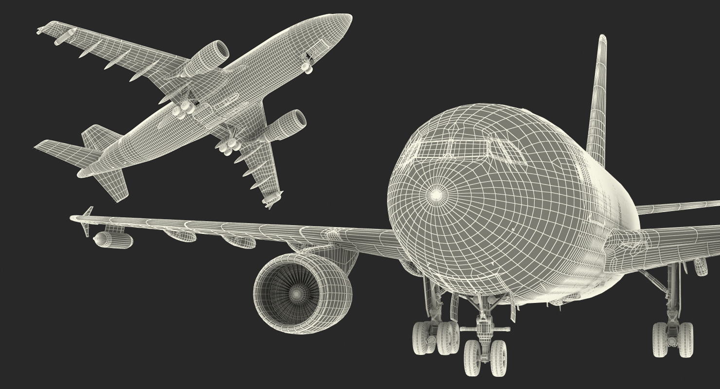3D Airbus A310 MRTT Multi Role Tanker Transport Luftwaffe Rigged