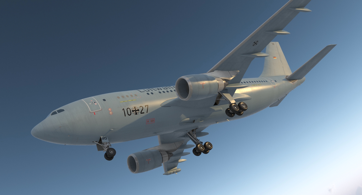 3D Airbus A310 MRTT Multi Role Tanker Transport Luftwaffe Rigged