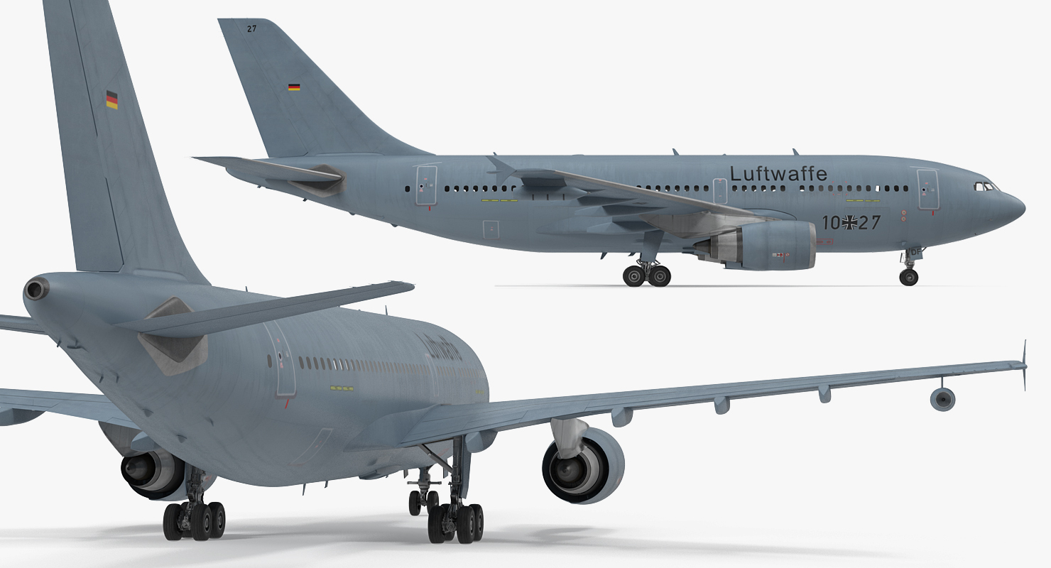 3D Airbus A310 MRTT Multi Role Tanker Transport Luftwaffe Rigged