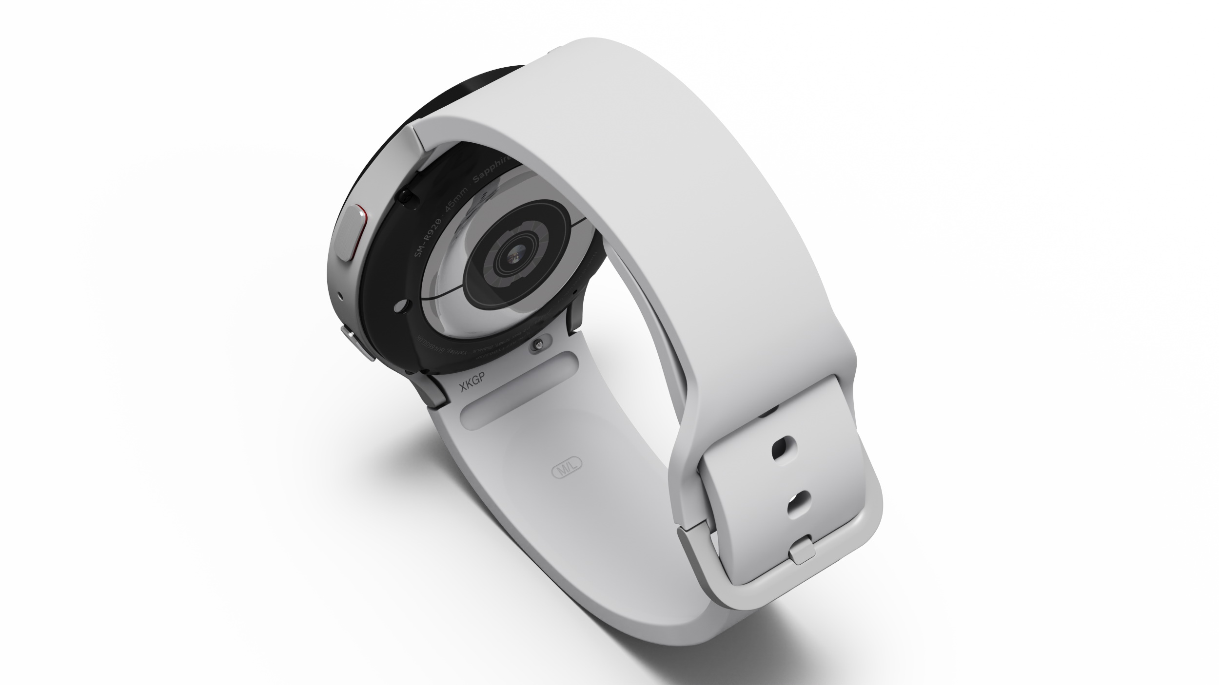 3D model Silver Samsung Galaxy Watch 5 large 44mm