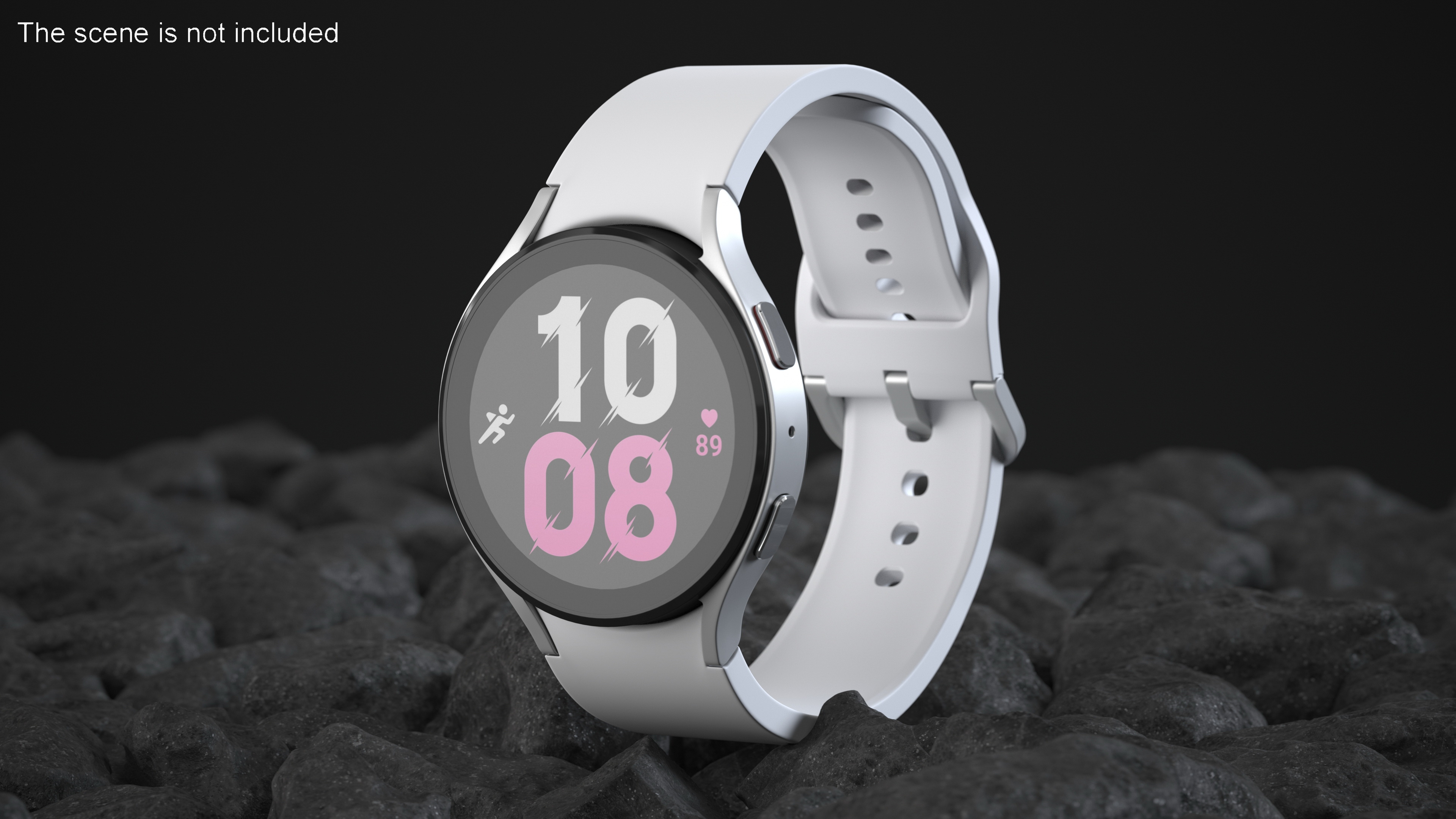 3D model Silver Samsung Galaxy Watch 5 large 44mm