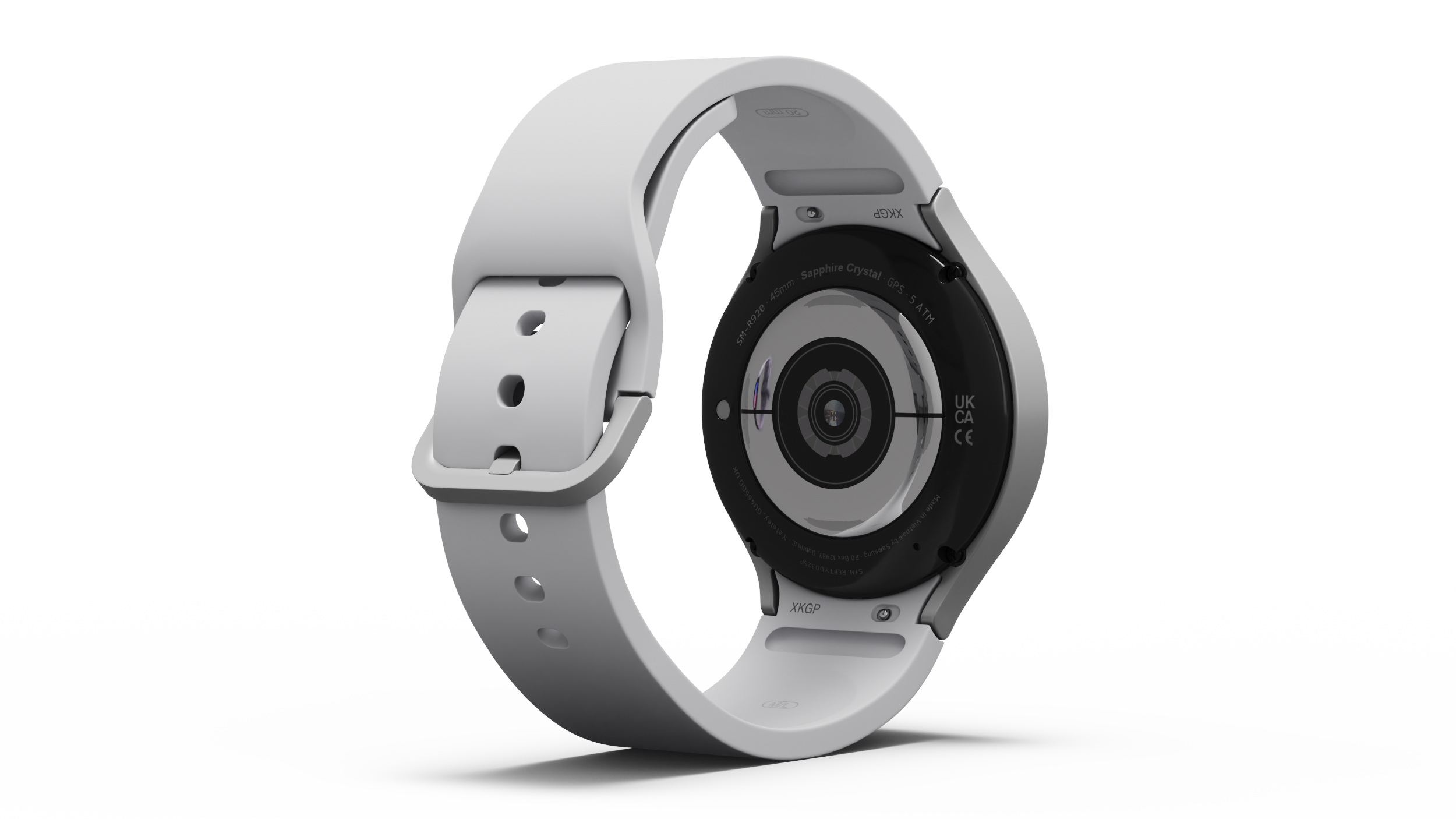 3D model Silver Samsung Galaxy Watch 5 large 44mm