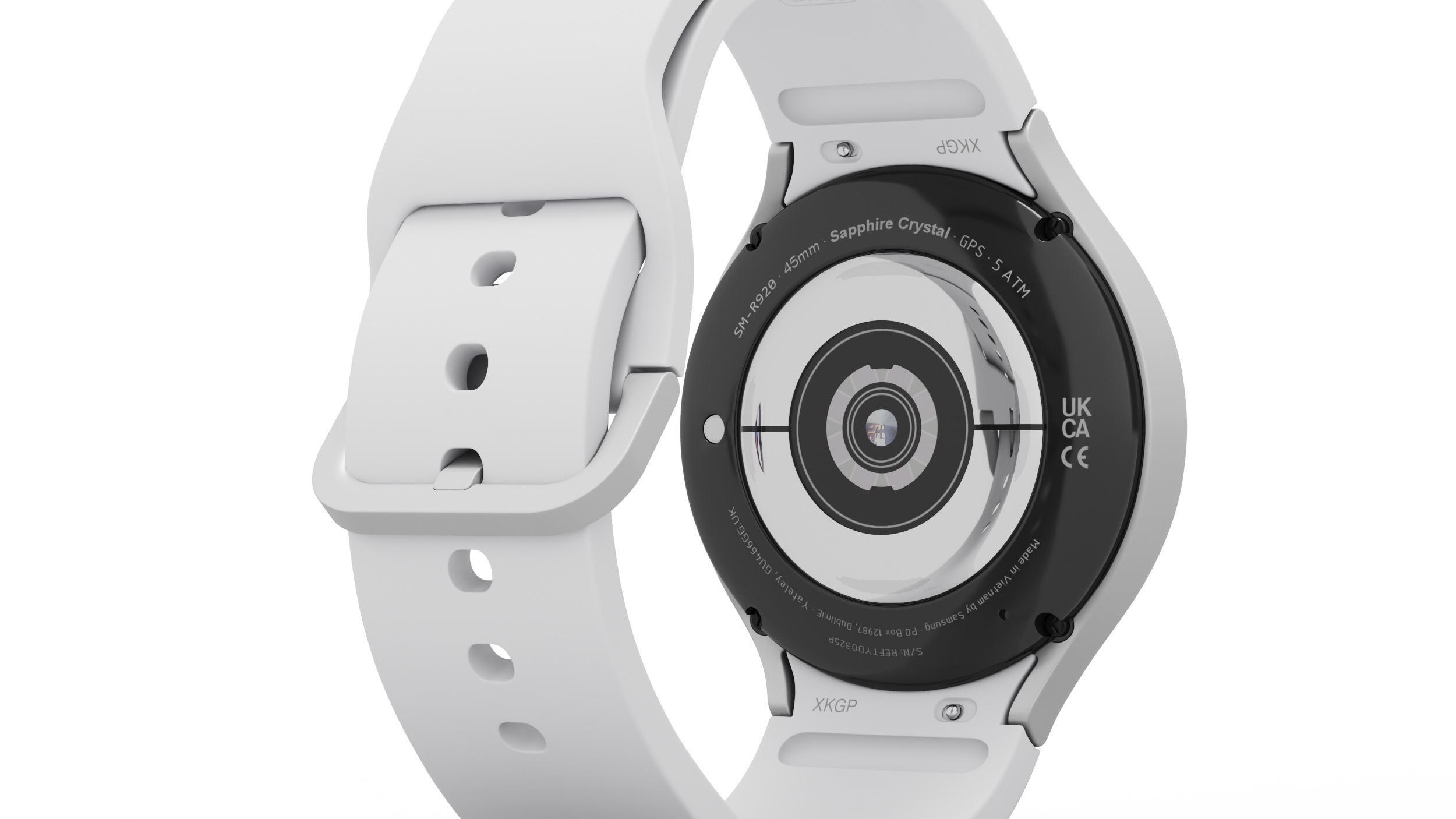 3D model Silver Samsung Galaxy Watch 5 large 44mm