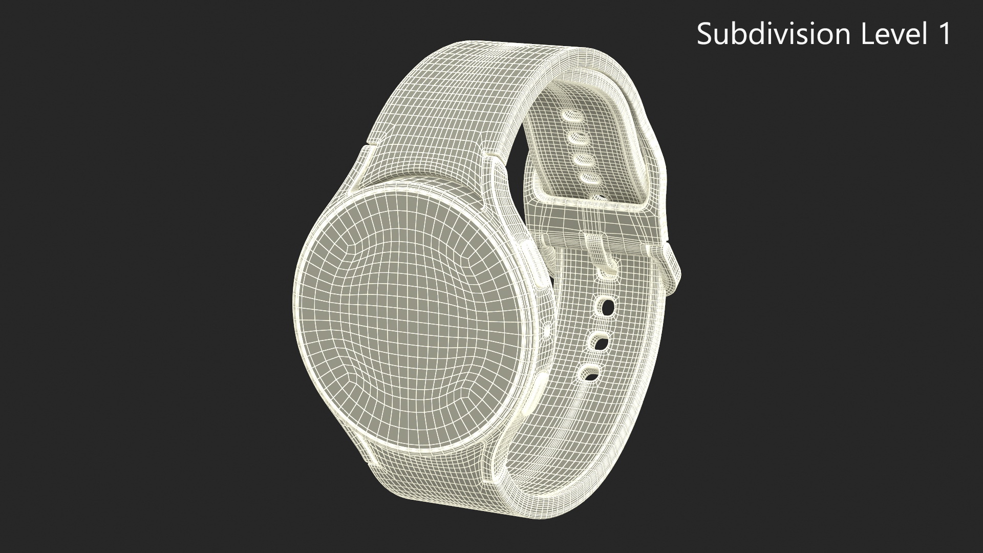 3D model Silver Samsung Galaxy Watch 5 large 44mm