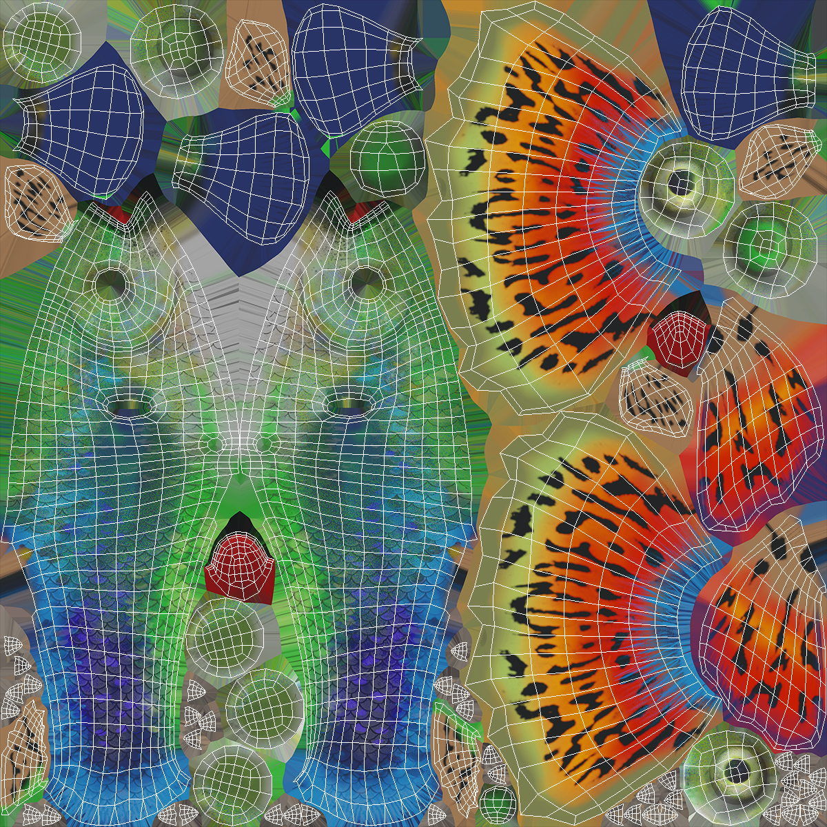 3D Guppy Fish Red Dragon