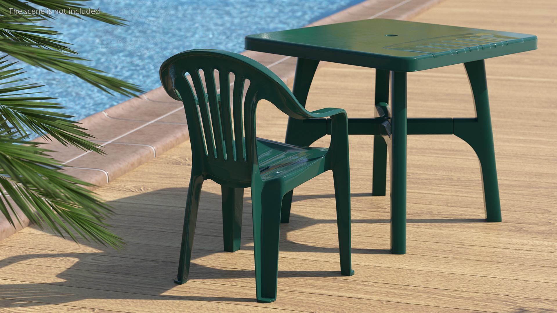 Plastic chair green 3D model