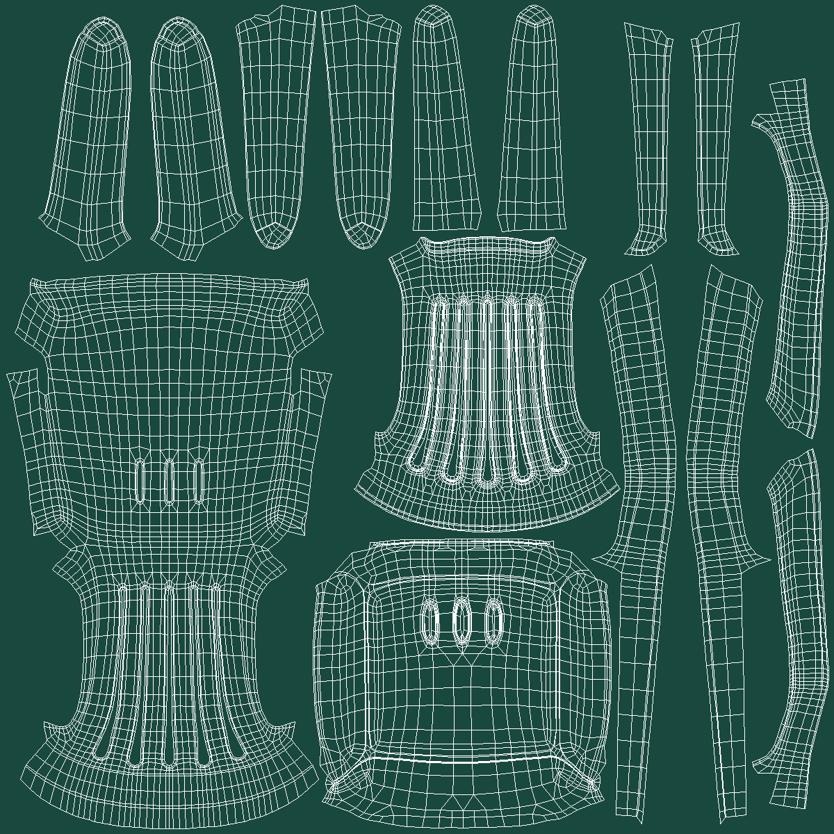 Plastic chair green 3D model