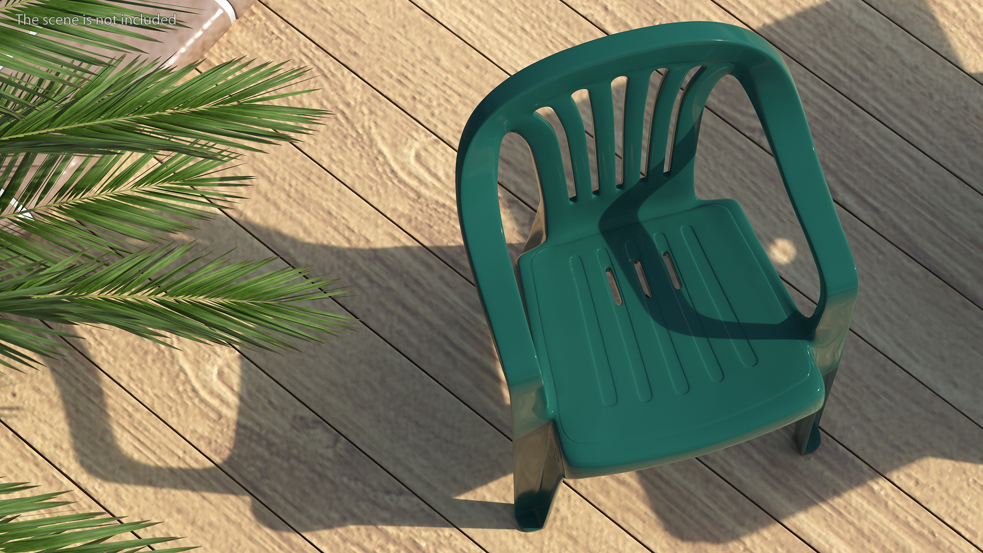 Plastic chair green 3D model