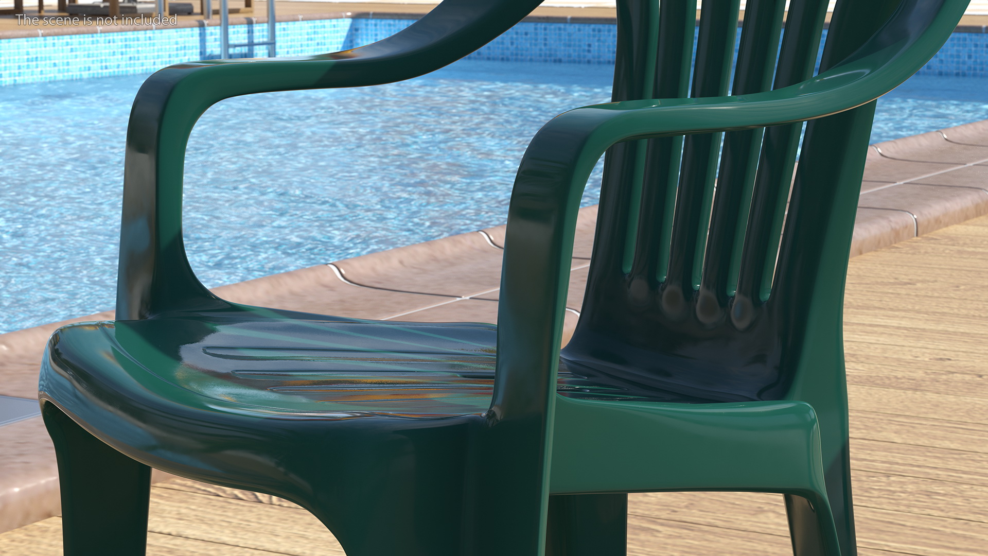 Plastic chair green 3D model