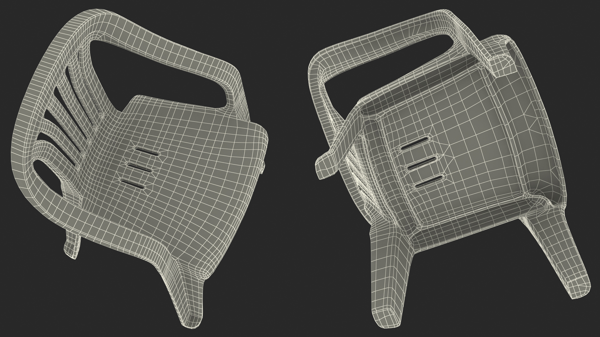 Plastic chair green 3D model