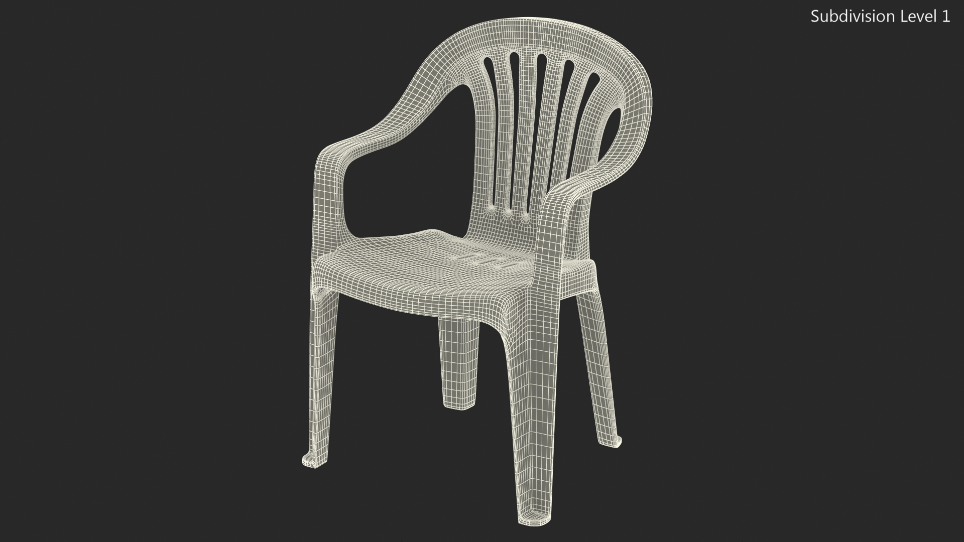 Plastic chair green 3D model