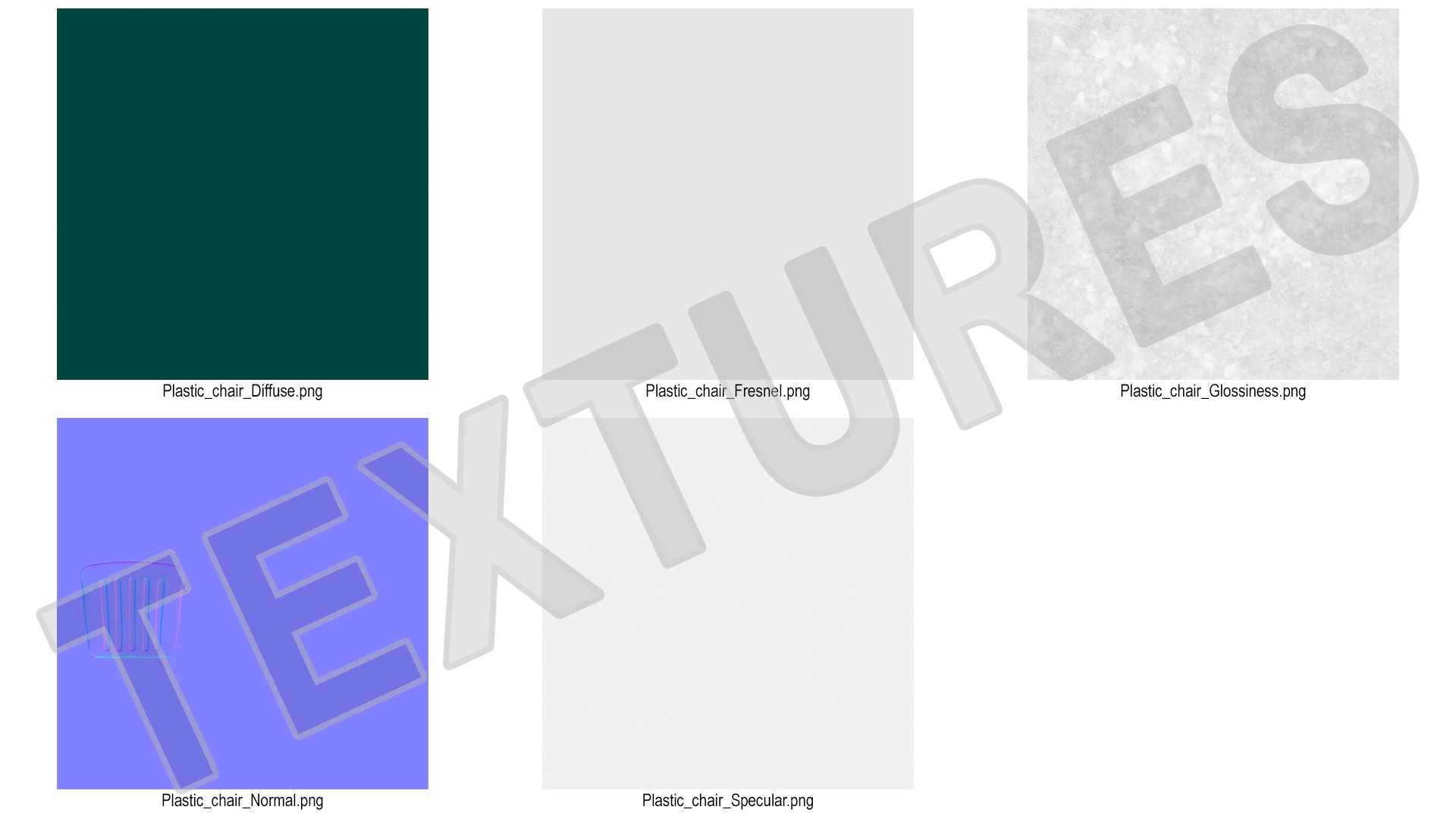 Plastic chair green 3D model