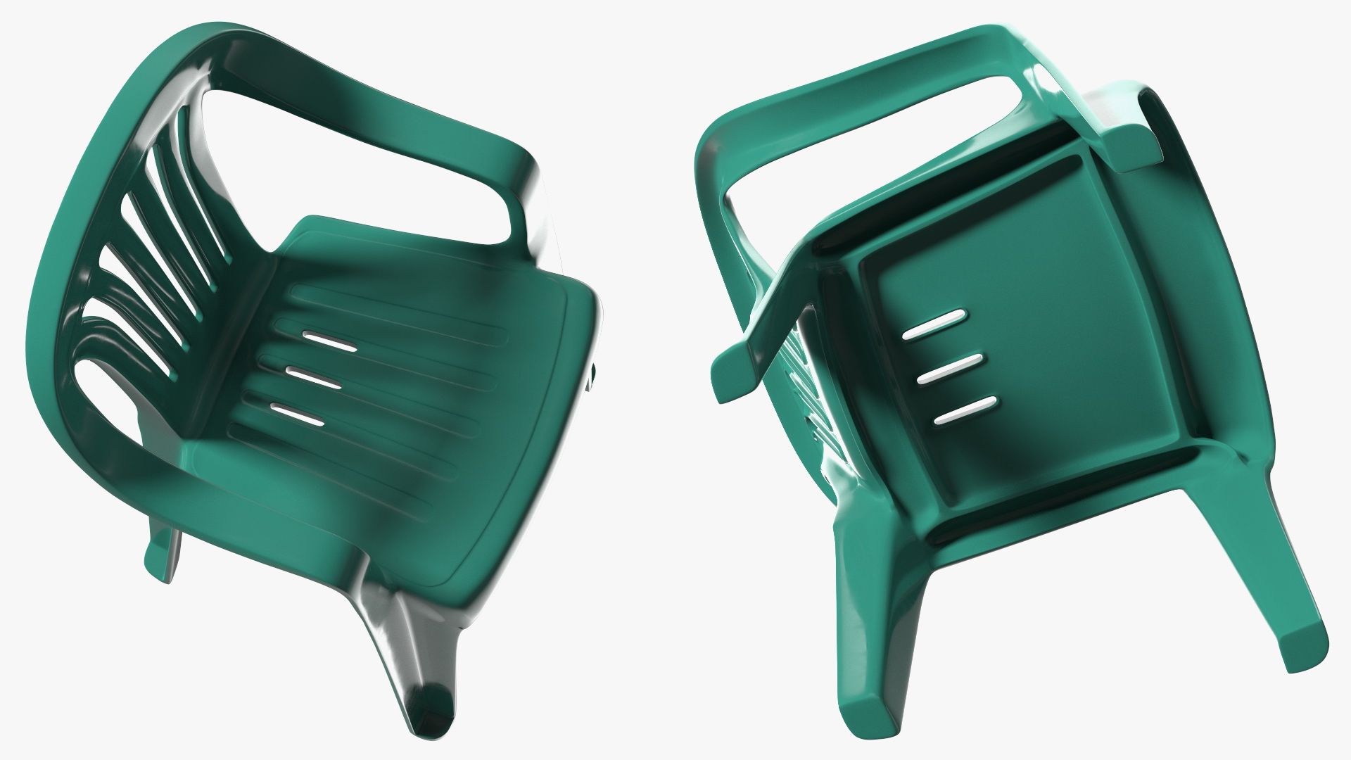 Plastic chair green 3D model