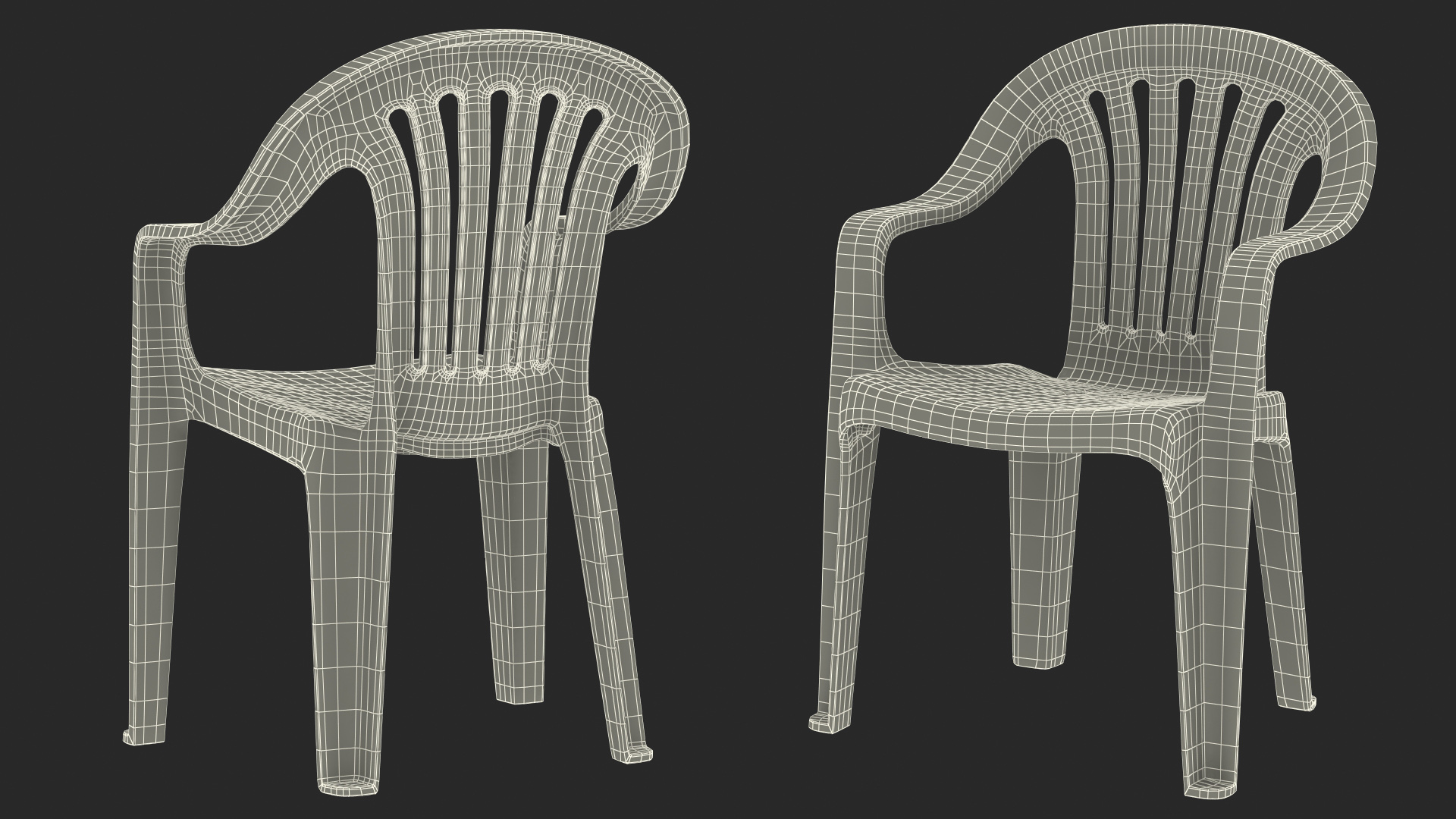 Plastic chair green 3D model