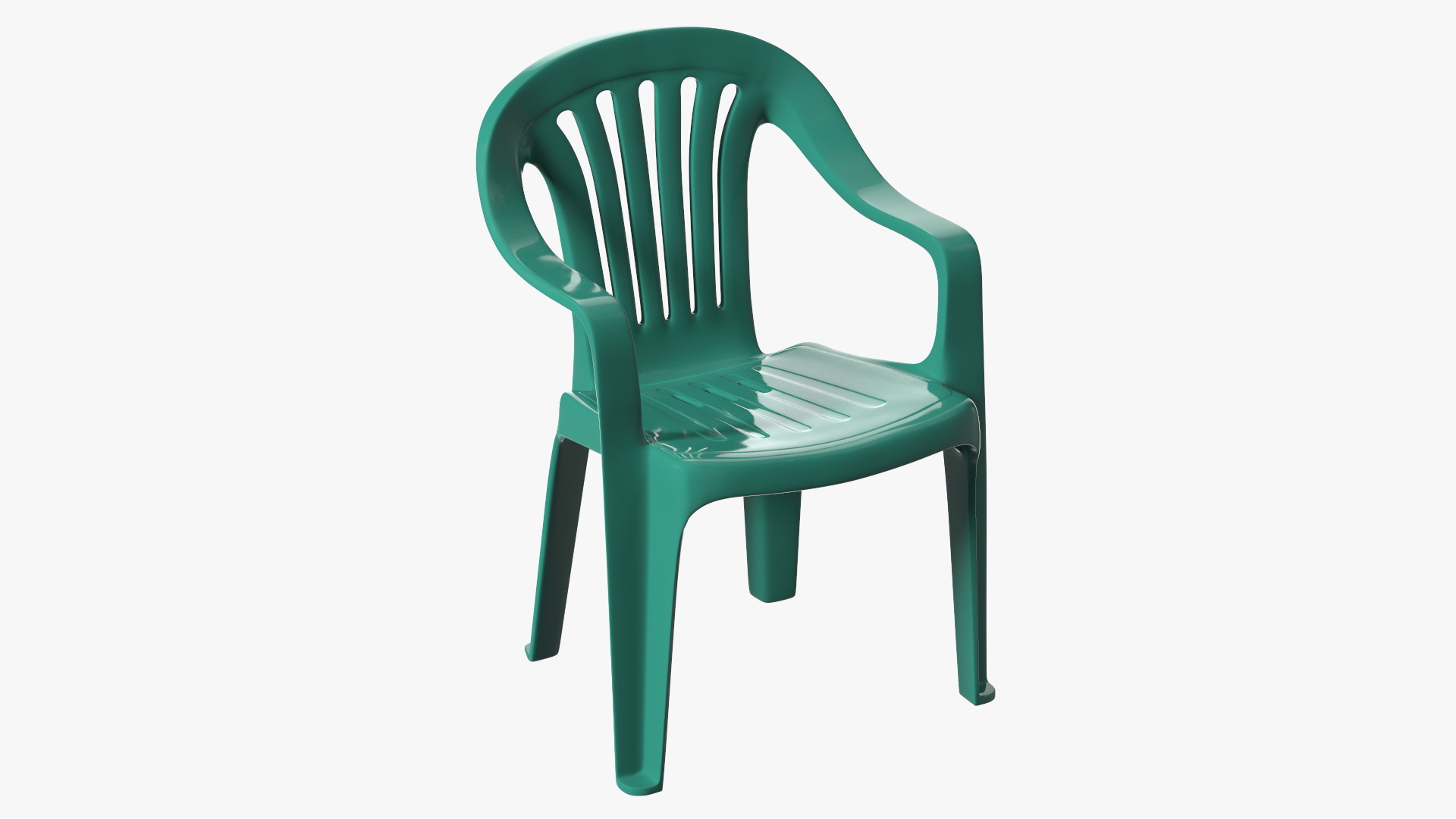 Plastic chair green 3D model