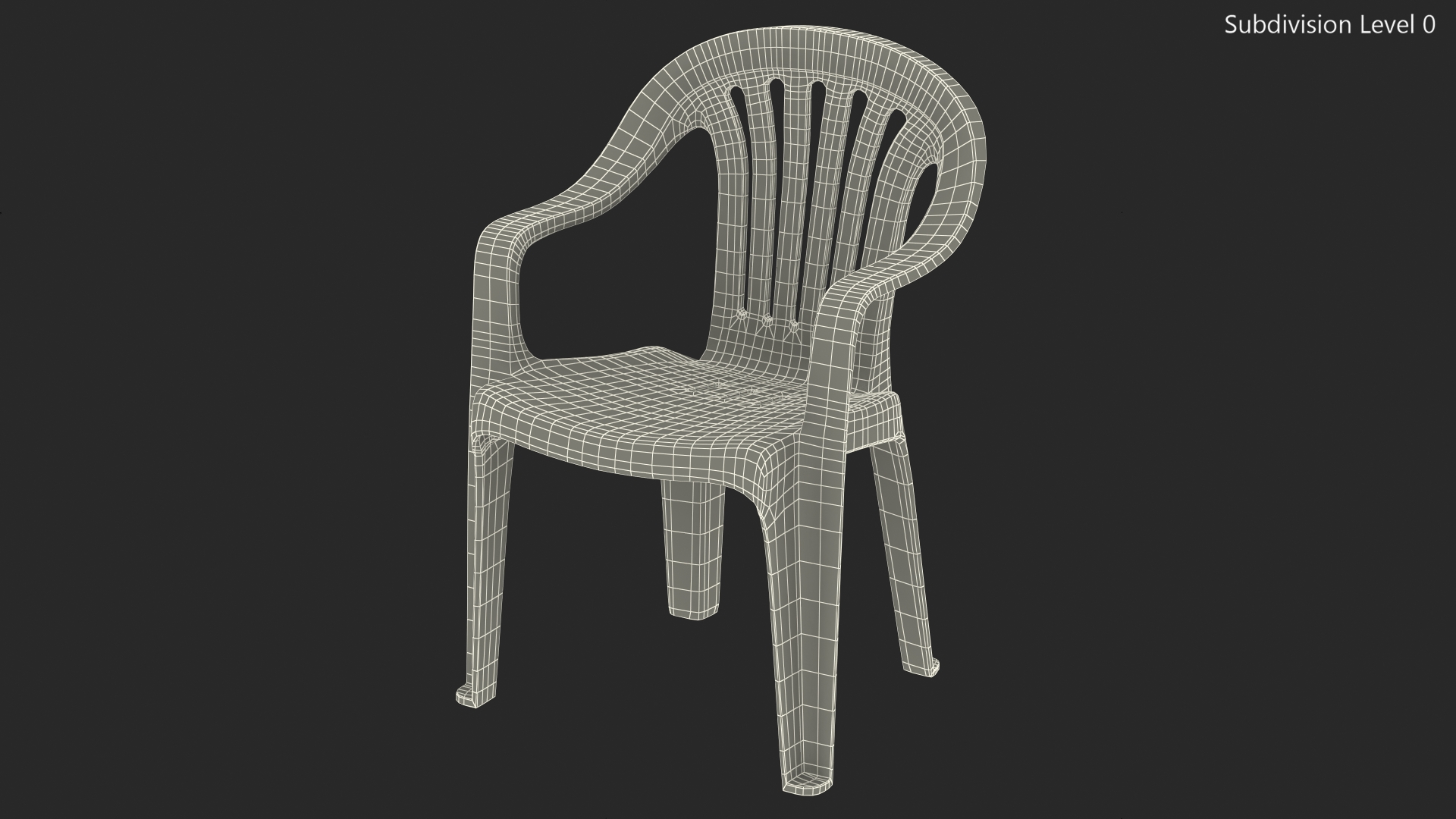 Plastic chair green 3D model