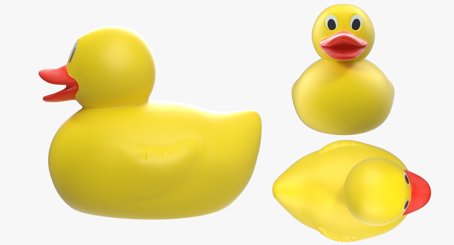 3D Classic Yellow Rubber Duck