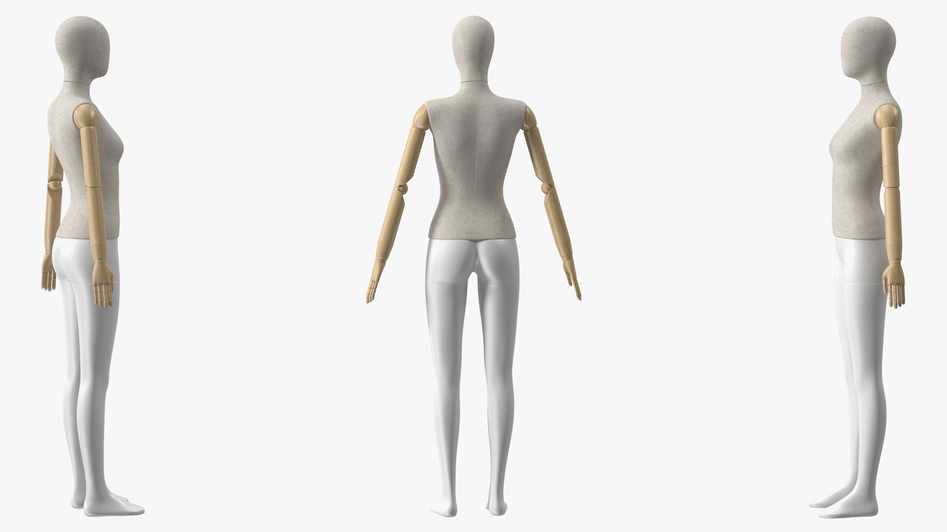 Flexible Female Mannequin Rigged 3D