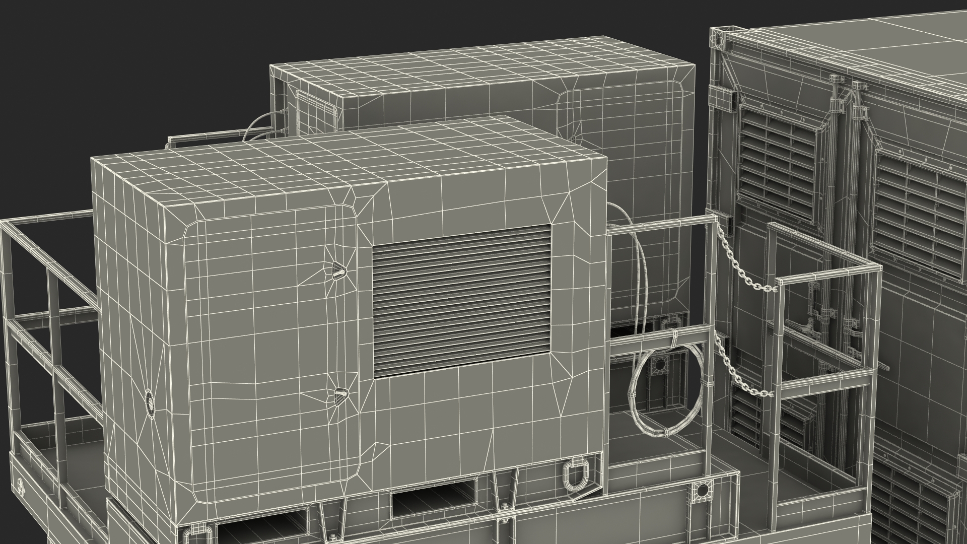 3D Ground Missile Launcher Sand Camo Color Rigged