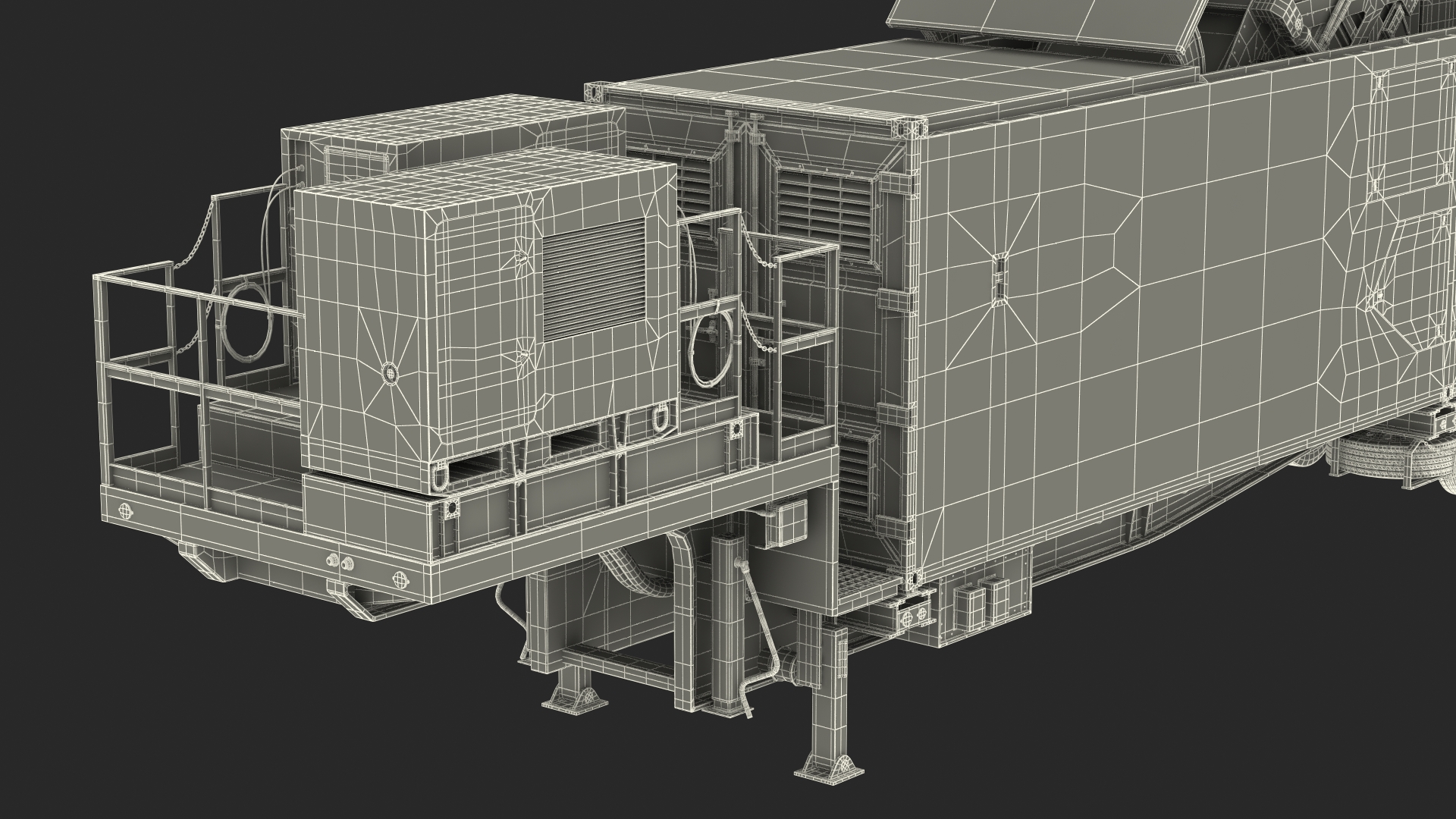 3D Ground Missile Launcher Sand Camo Color Rigged