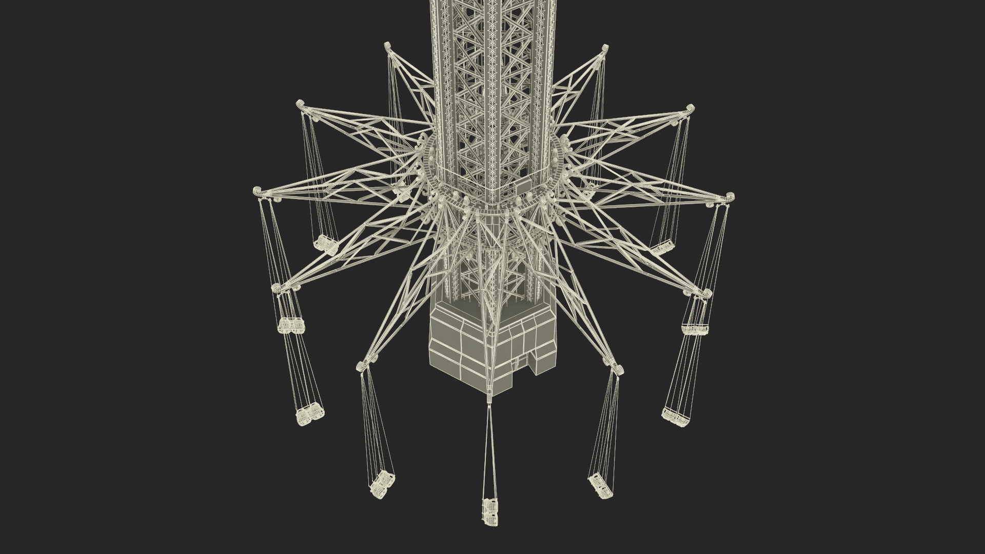 3D model Vertical swing Carousel Rigged