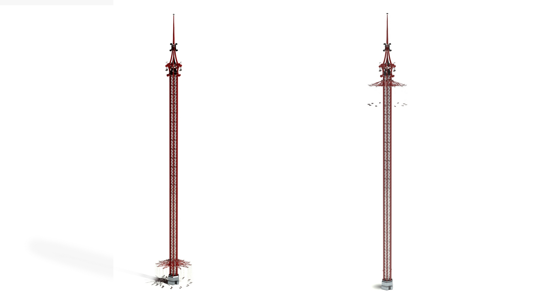 3D model Vertical swing Carousel Rigged