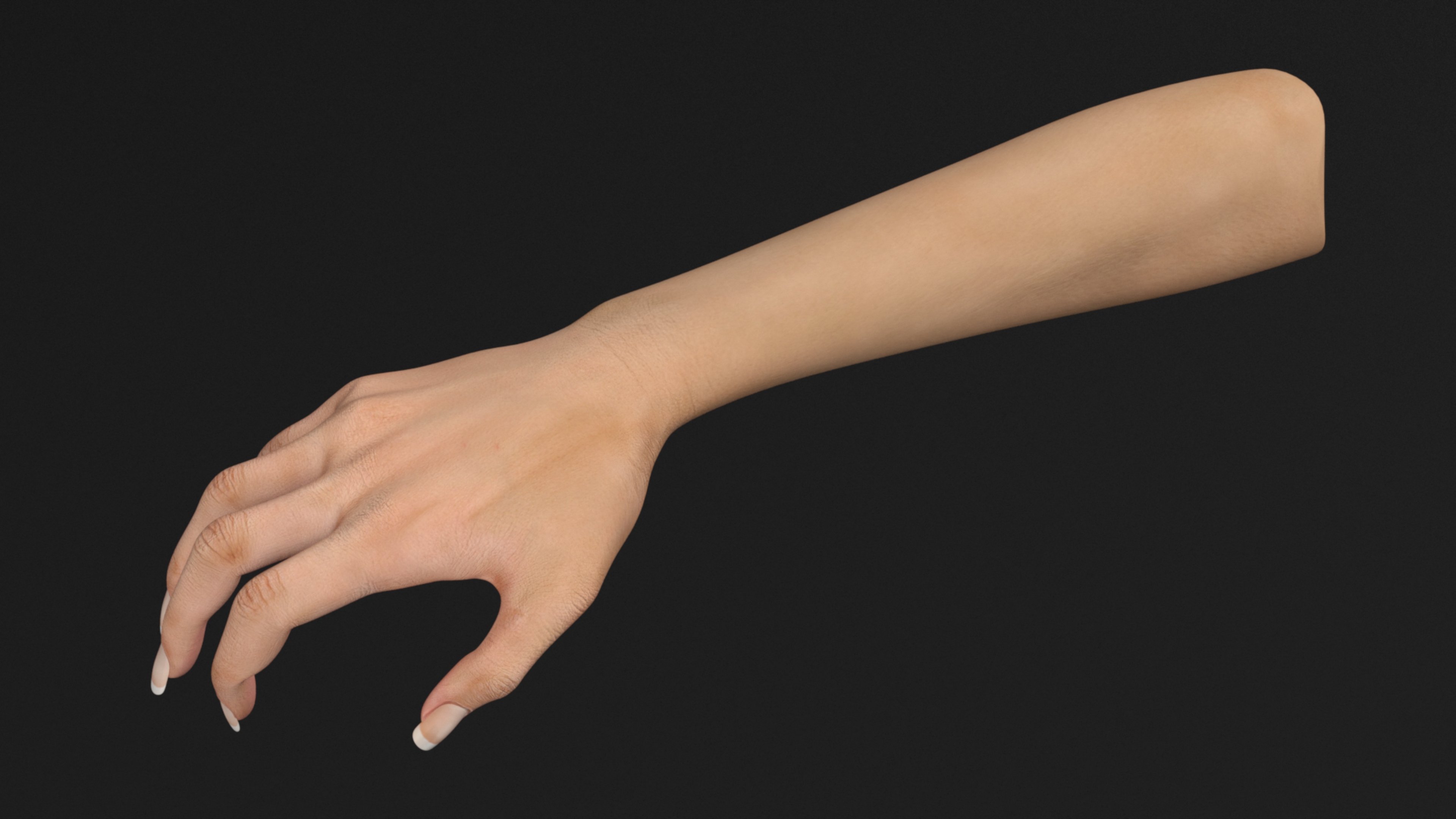 3D model European Woman Hand Rigged for Cinema 4D