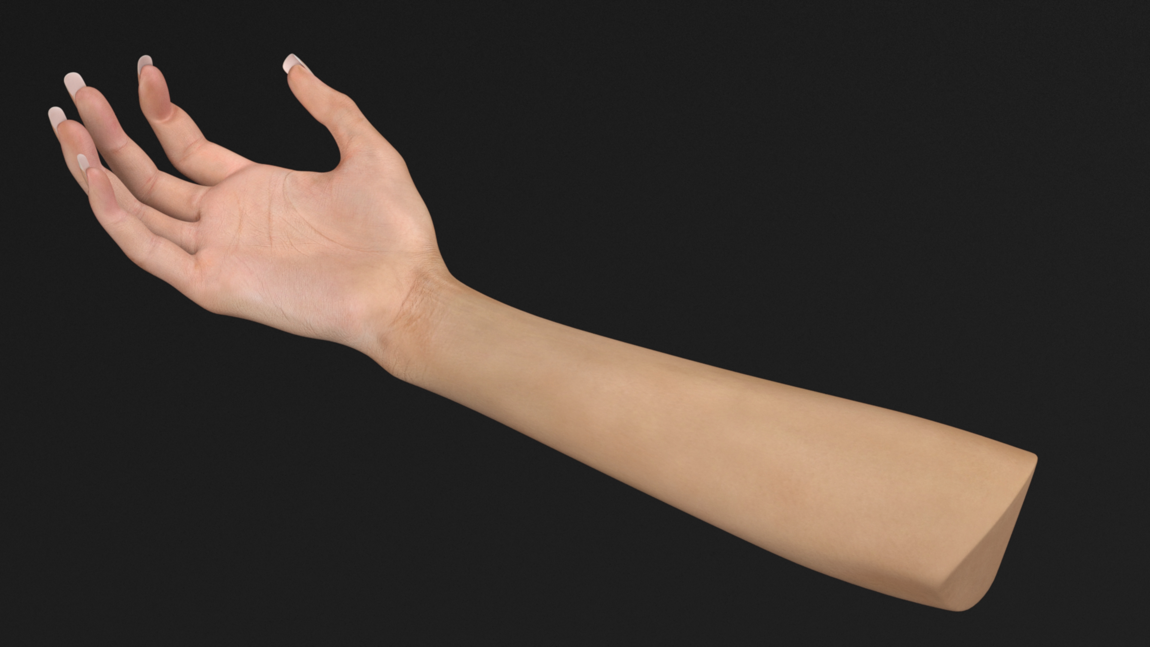 3D model European Woman Hand Rigged for Cinema 4D
