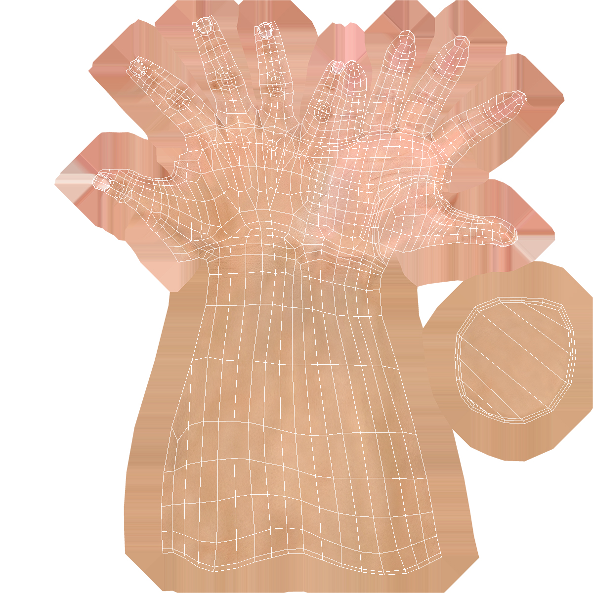 3D model European Woman Hand Rigged for Cinema 4D